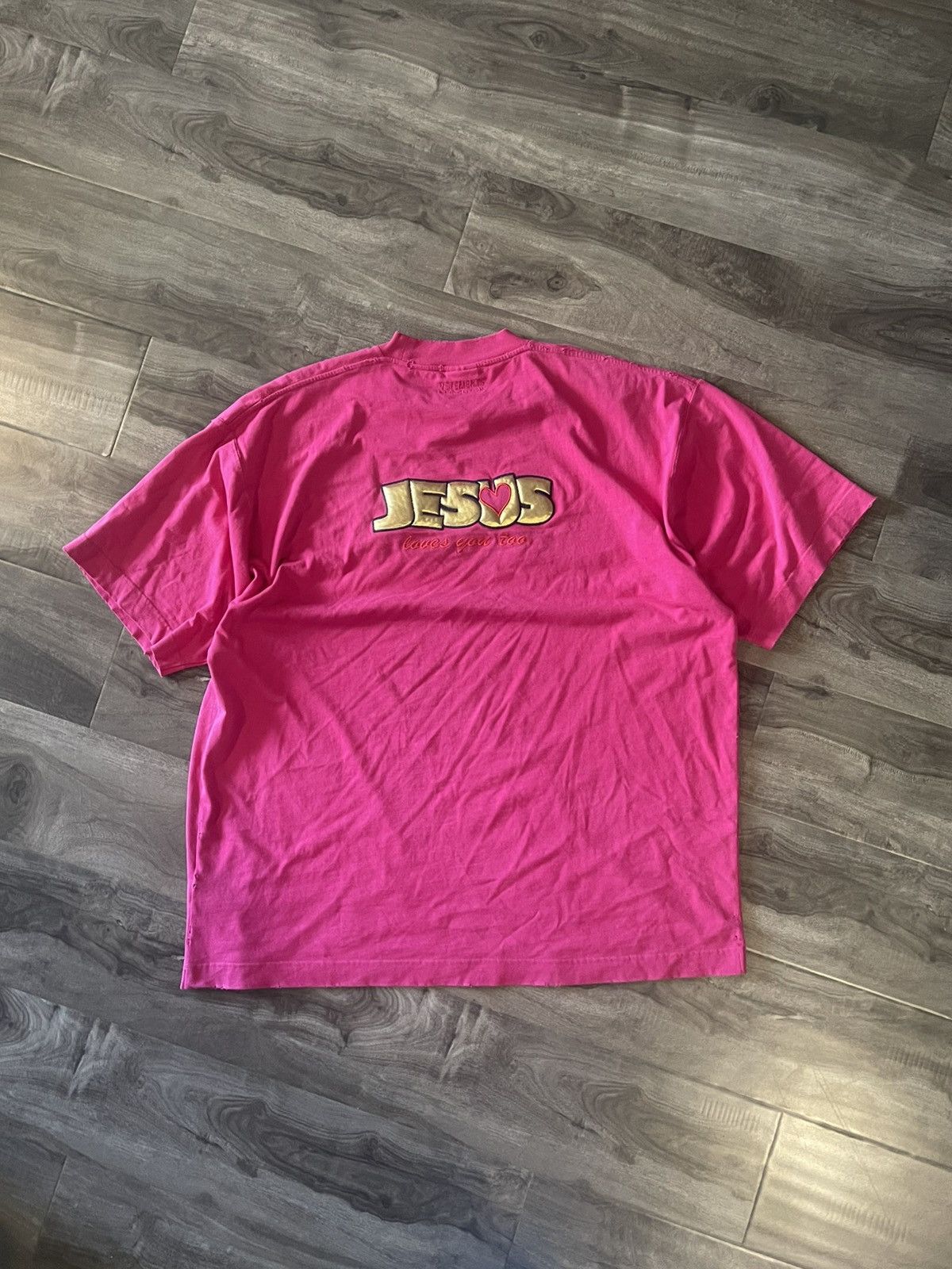 Vetements Vetements Jesus Love You Distressed Shirt Size US XS / EU 42 / 0 - 3 Thumbnail