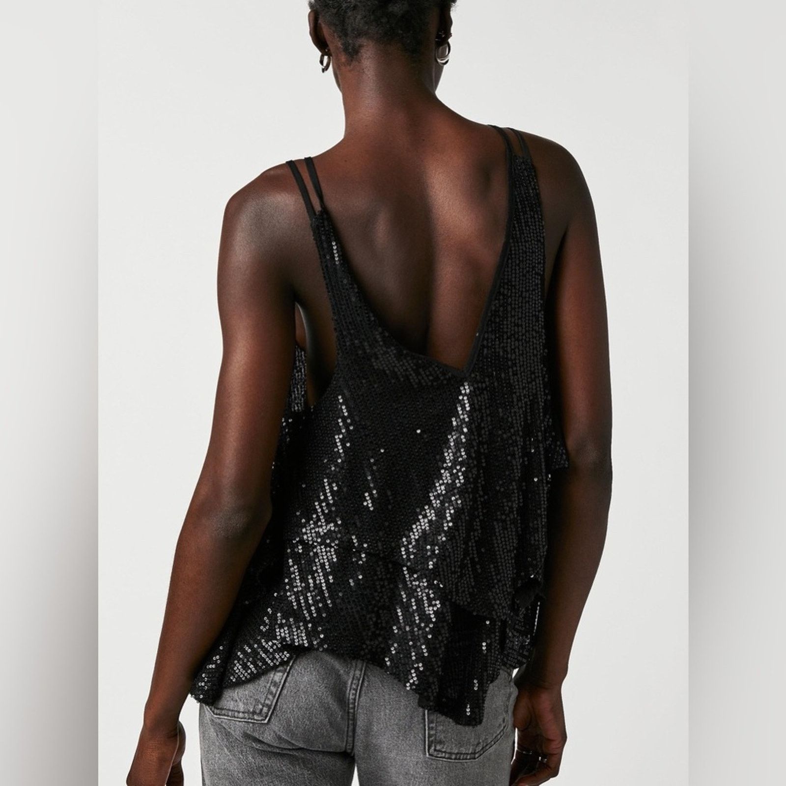 Free People NWOT free people disco ball tank in black 18” p2p Size S / US 4 / IT 40 - 3 Thumbnail