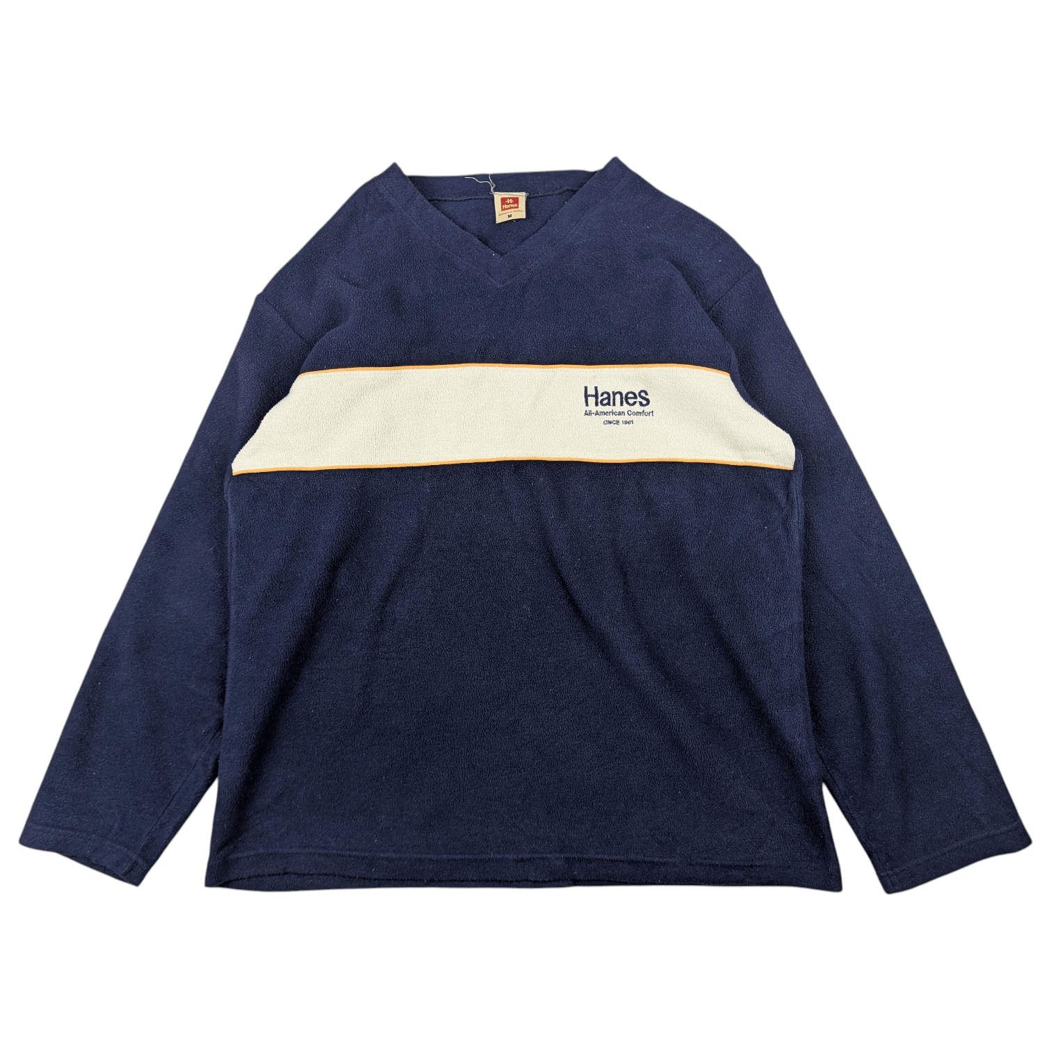 Hanes 2000's HANES Classic Retro Fleece Sweatshirts Pullover Size US M / EU 48-50 / 2 - 4 Thumbnail