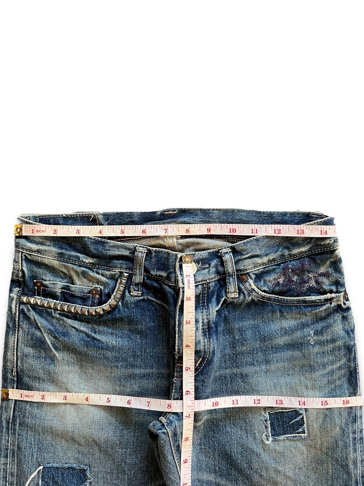 Hysteric Glamour × Seditionaries Vintage Hysteric Glamour Kinky Selvedge Jeans Shorts Size US 29 - 13 Thumbnail