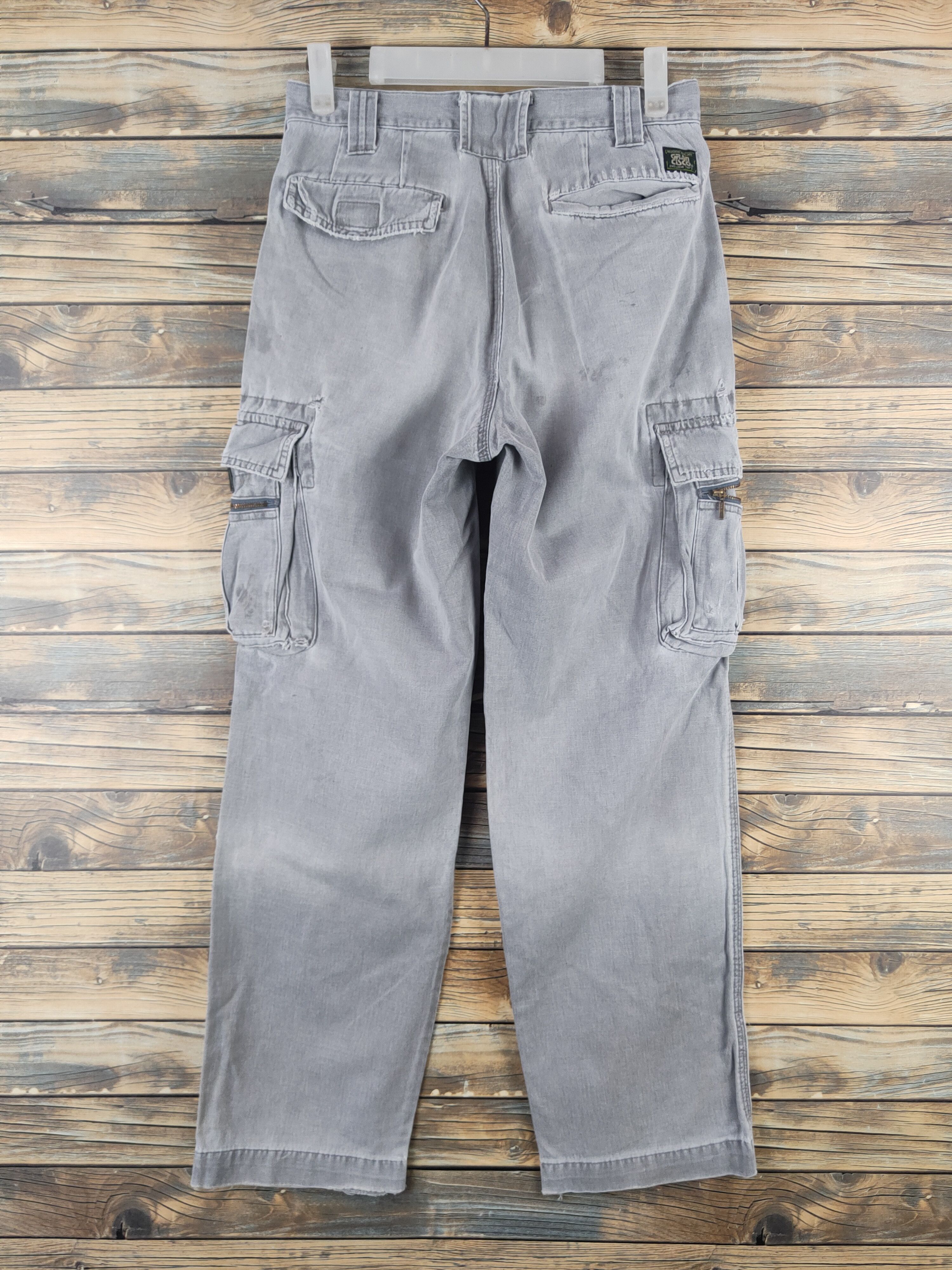 Japanese Brand DL Gran Cisco Gray Faded Multipocket Cargo Pants #46-289T Size US 27 - 7 Thumbnail