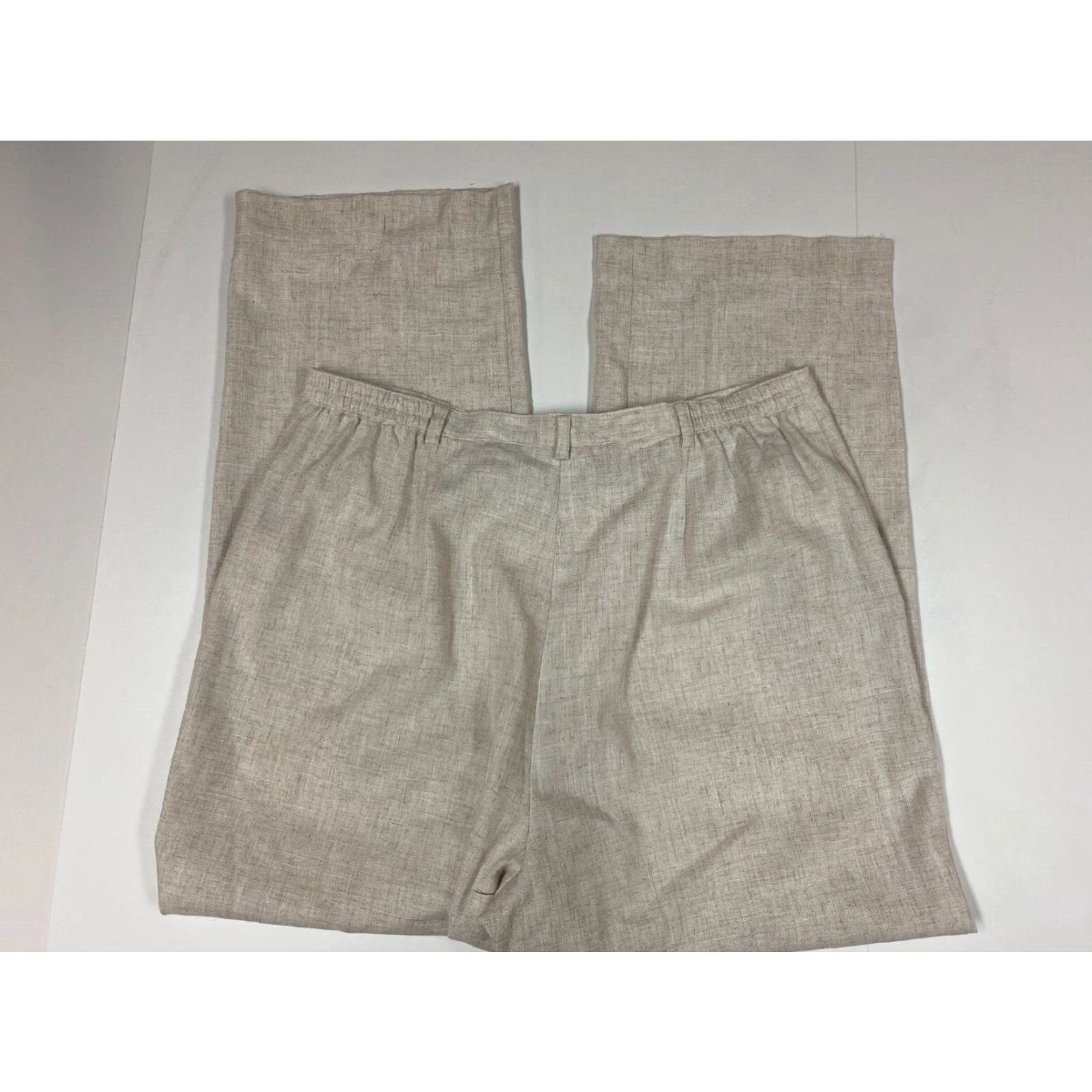 Vintage Sag Harbor Women Pants 16 Beige Straight Regular 27in Inseam Cotton Spandex Knit Dress Pants Slimming Stretch Womens Size 32" / US 10 / IT 46 - 5 Thumbnail