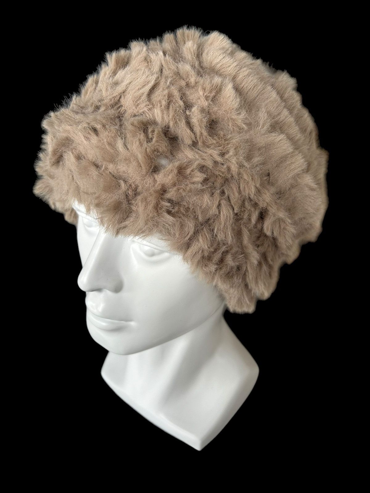 14th Addiction × Japanese Brand × Le Grande Bleu (L.G.B.) Punk Bondage Style Mohair Beanie Hats☠️ Size ONE SIZE - 2 Thumbnail