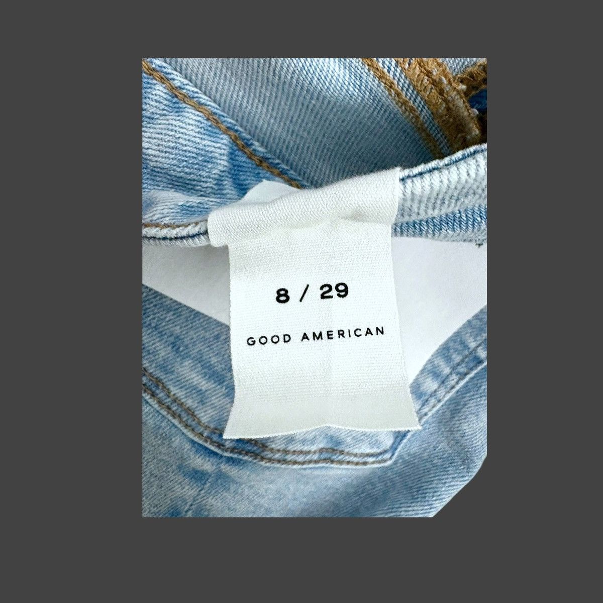 Good American Good American Good Classic Slim Straight High Wst Jeans Sz 8 Size 29" - 12 Thumbnail