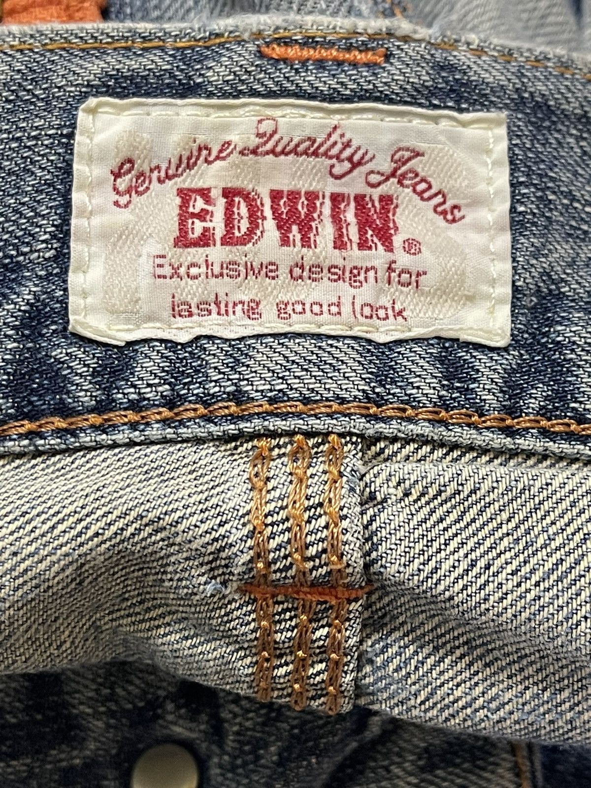 Edwin Vintage Edwin Blue Faded Wash Distressed Style Jeans Size US 30 / EU 46 - 9 Thumbnail