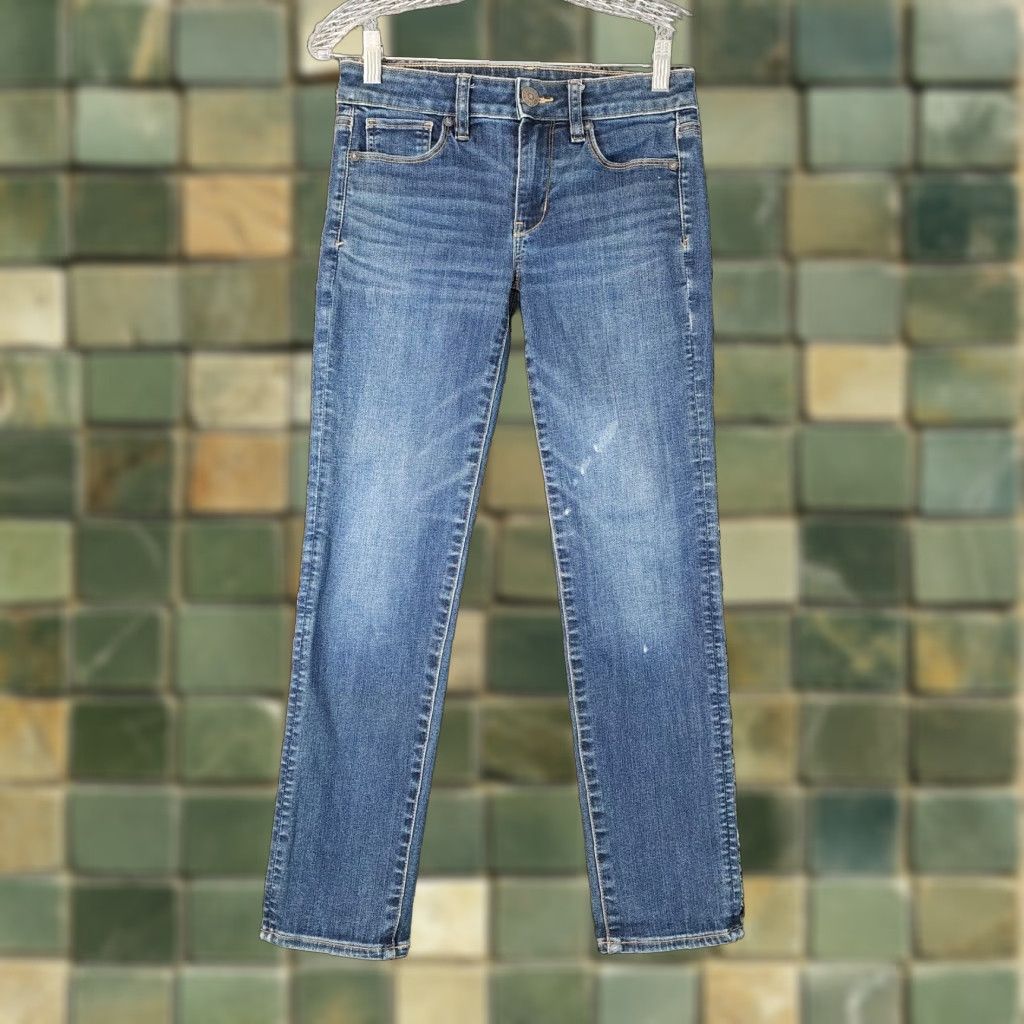 American Eagle Outfitters American Eagle Skinny Distressed Blue Jeans Womens Size 2 Short Size 26" / US 2 / IT 38 - 1 Thumbnail
