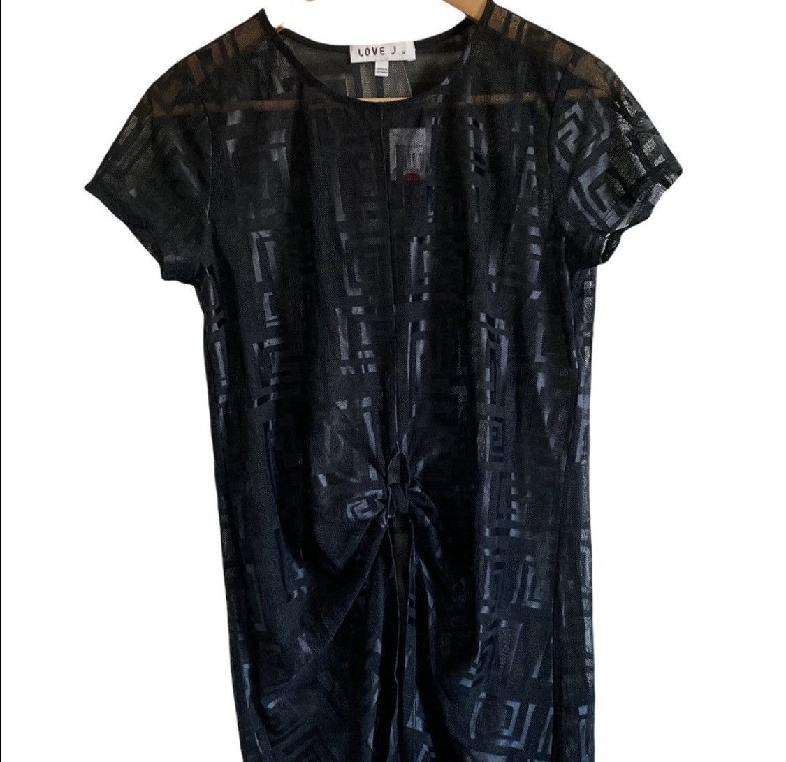 Other BLACK SHEER EMBROIDERED SHORT SLEEVE KNOTTED DUSTER TOP SZ M Size M / US 6-8 / IT 42-44 - 12 Thumbnail