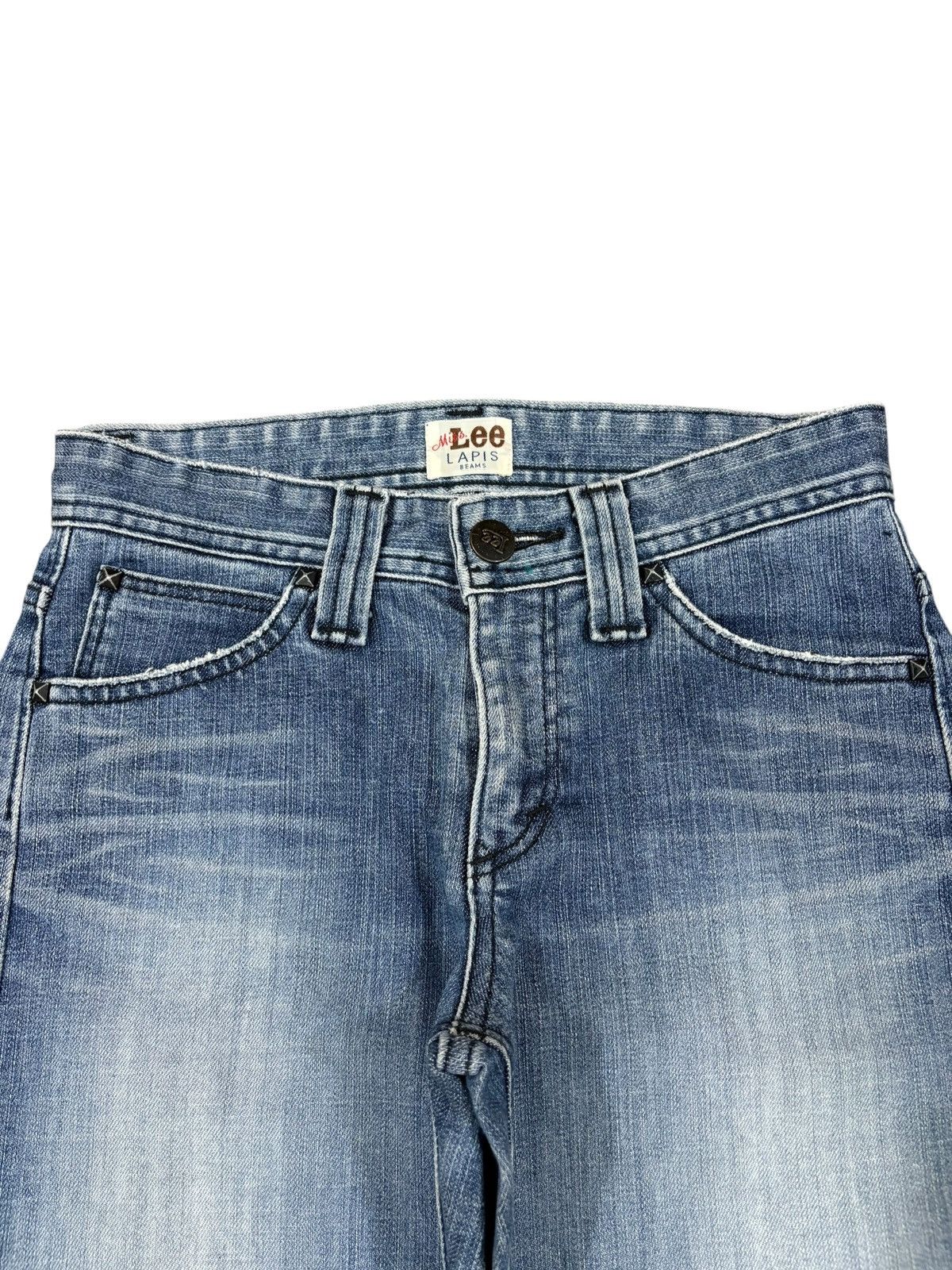 Lee Vintage Lee Lapis Selvedge Distressed Jeans Size US 27 - 5 Thumbnail