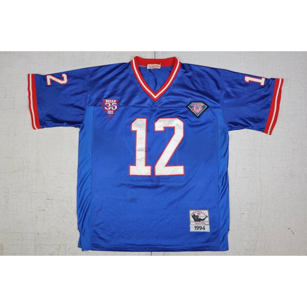 Mitchell & Ness Jim Kelly #12 Mitchell & Ness Buffalo Bills Men's Throwback Size US M / EU 48-50 / 2 - 1 Thumbnail