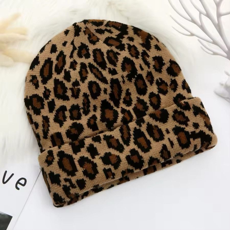 Japanese Brand Leopard Print Bennie Hat Size ONE SIZE - 3 Thumbnail