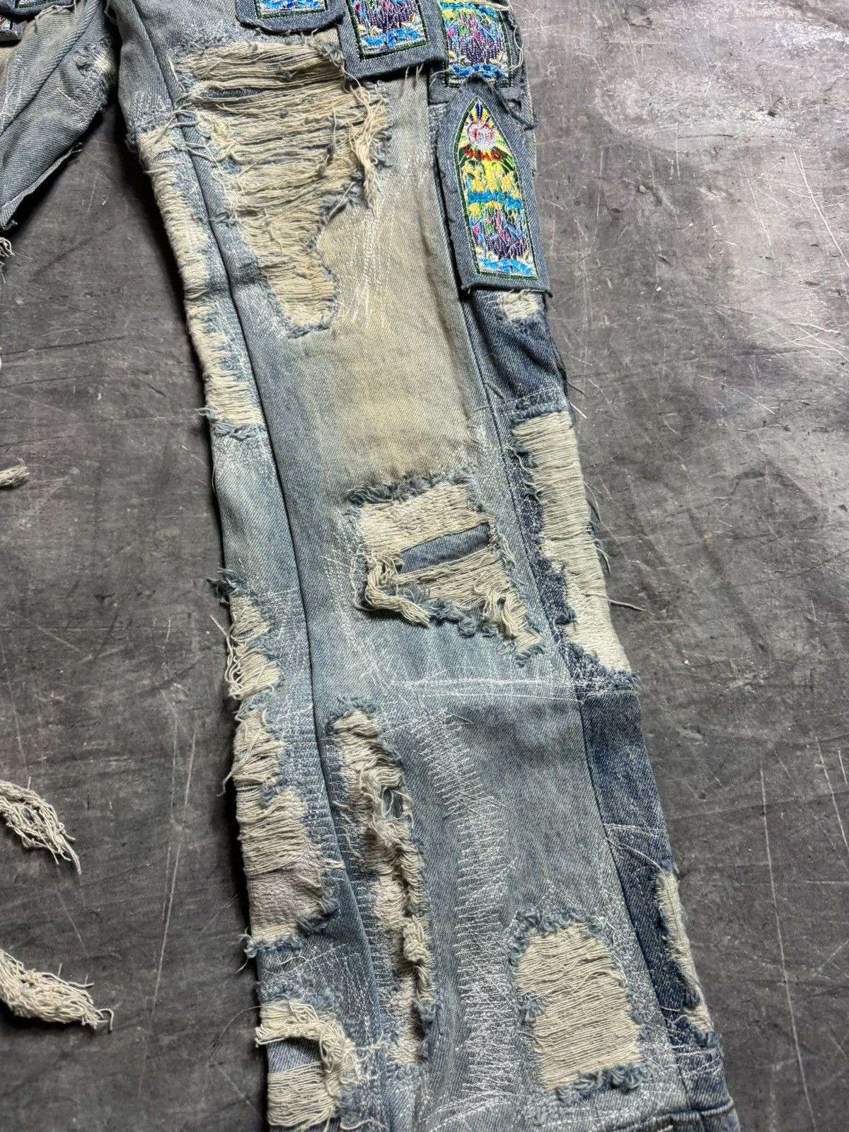 Who Decides War Who Decides War Coliseum Fusion Patchwork Jeans Size US 28 / EU 44 - 6 Thumbnail