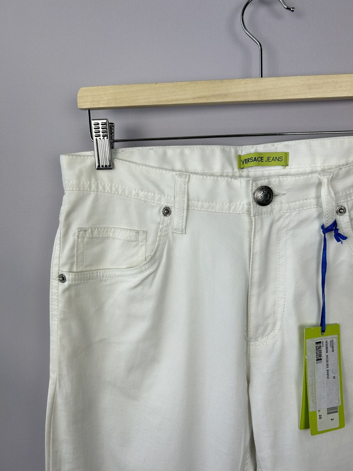 Versace × Versace Jeans Couture Versace Jeans White Jeans Pants Sz W30 L34 NWT Luxury Size US 30 / EU 46 - 4 Thumbnail