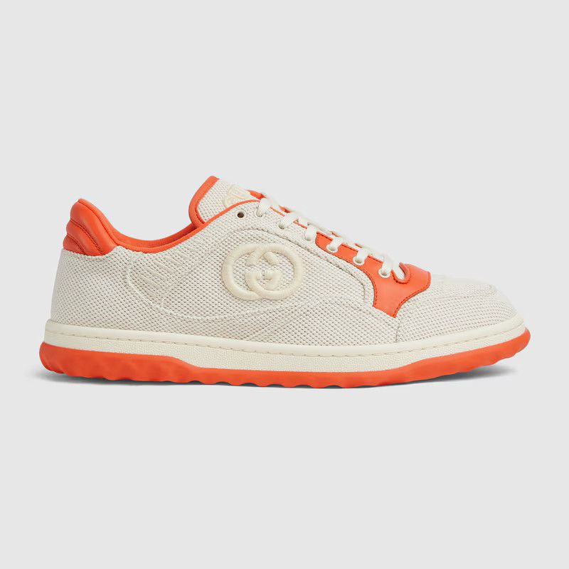 Gucci o1mt1gz0225 MAC80 Low-Top Sneakers in Beige/Orange Size US 11.5 / EU 44-45 - 1 Thumbnail