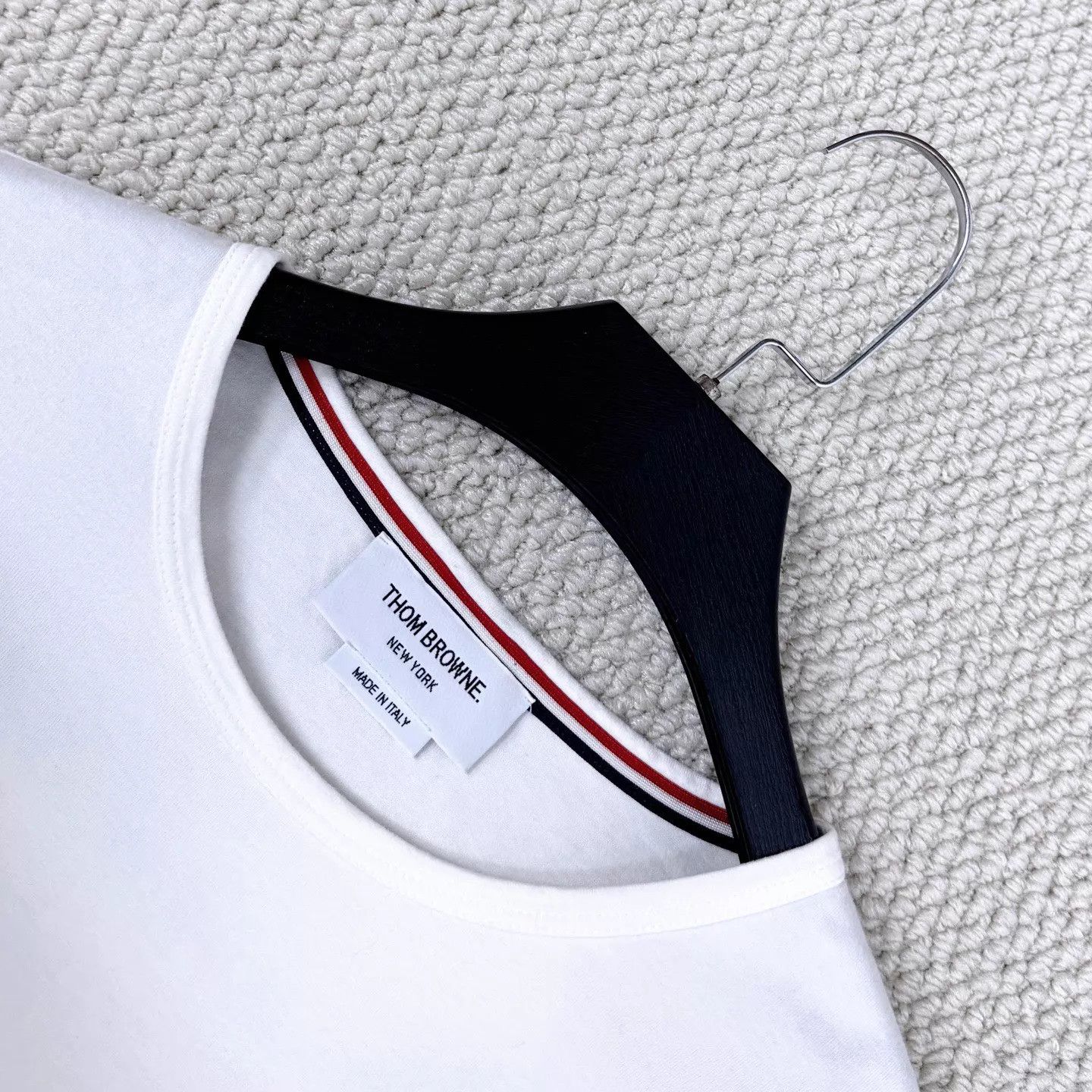 Thom Browne Thom Browne White Color Block Patch Pocket Polo Unisex 3 Size US L / EU 52-54 / 3 - 3 Thumbnail