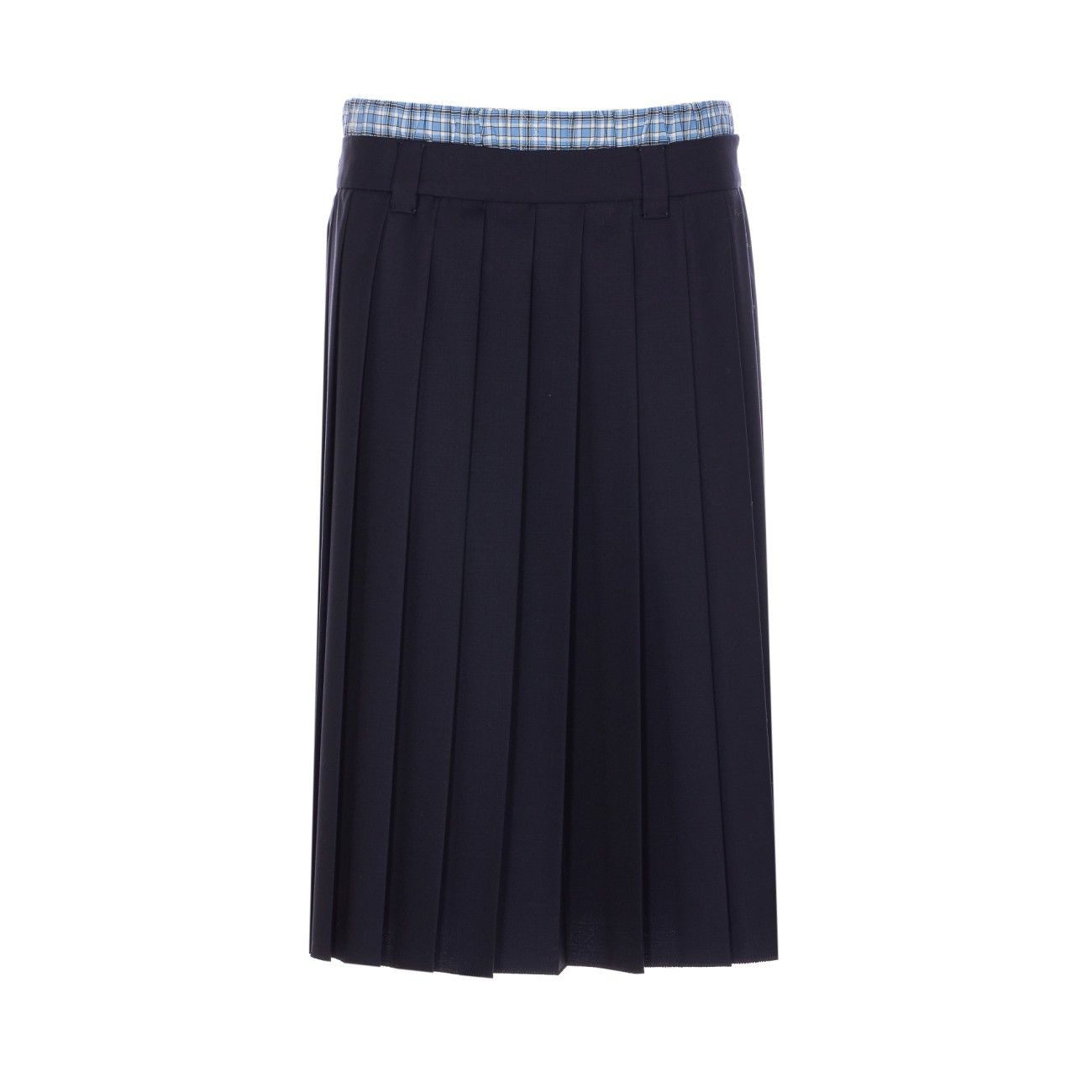 Miu Miu LOGO PLEATED MIDI SKIRT Size 28" / US 6 / IT 42 - 1 Thumbnail