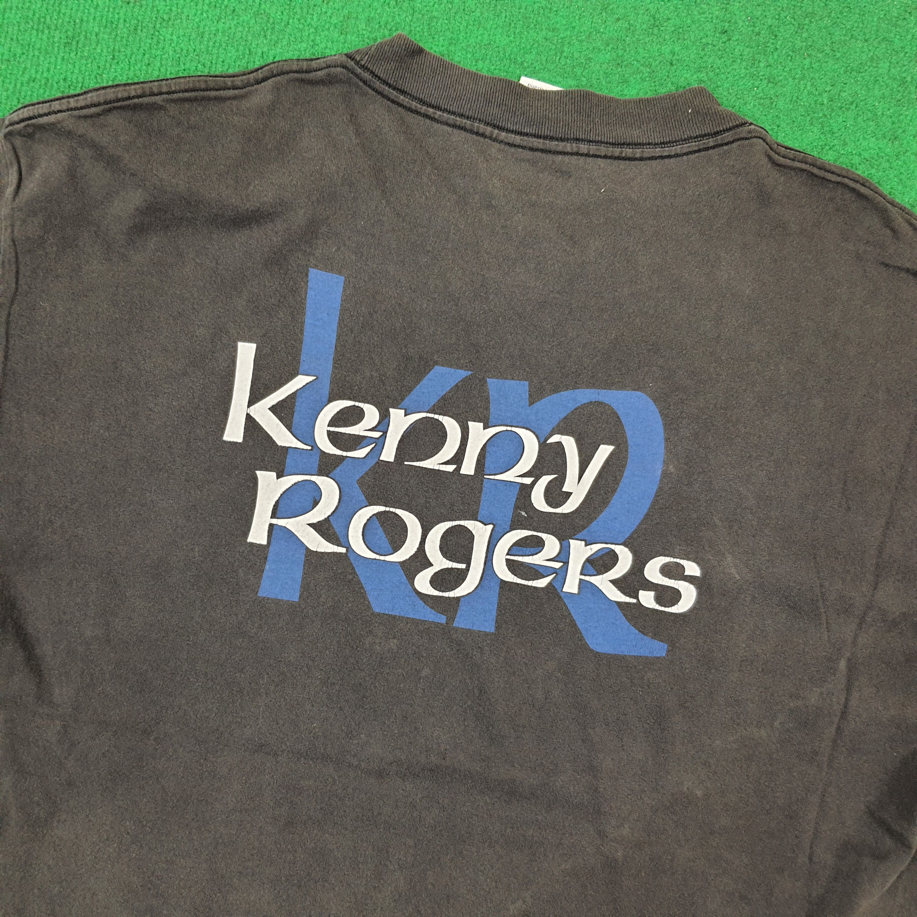 Vintage Vjntage Kenny Rogers American Folk Singer Tshirt C196N55 Size US XL / EU 56 / 4 - 4 Thumbnail