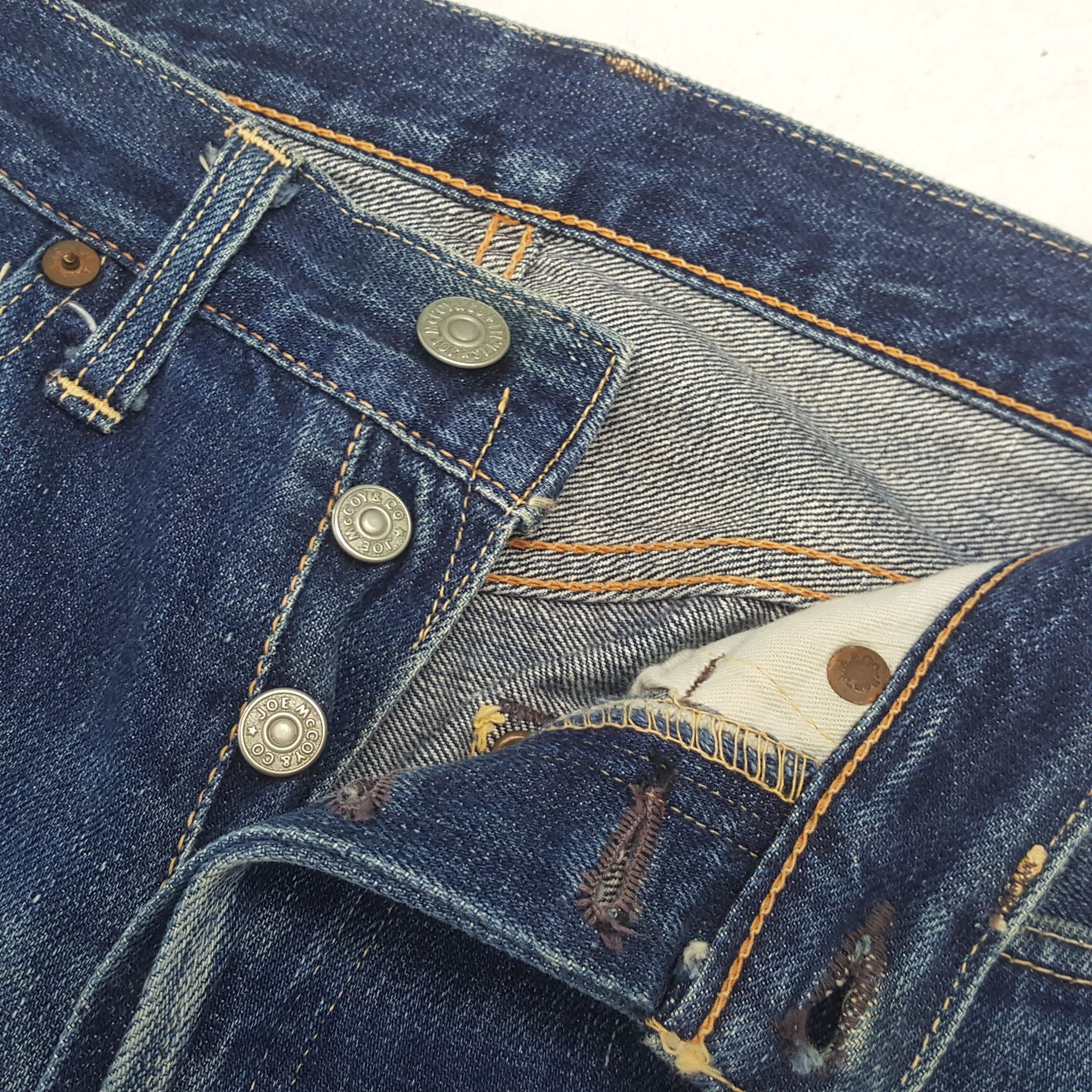 Vintage Vintage Joe Mc Coy Japanese Brand Distressed Denim Jeans RR1 Size US 29 - 13 Thumbnail
