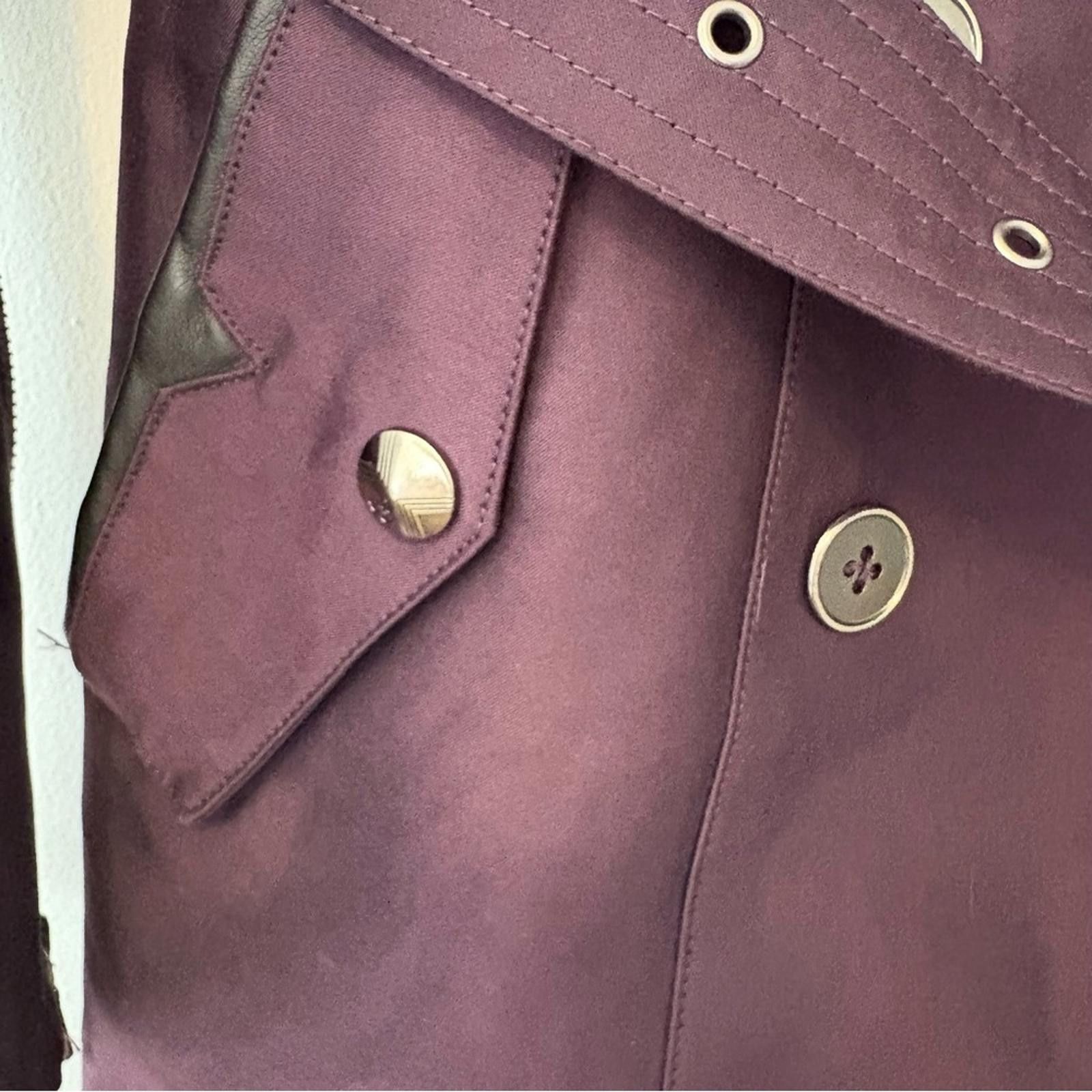 Designer Sam Edelman Purple Studded Belted Trench Coat Women’s M Size M / US 6-8 / IT 42-44 - 4 Thumbnail