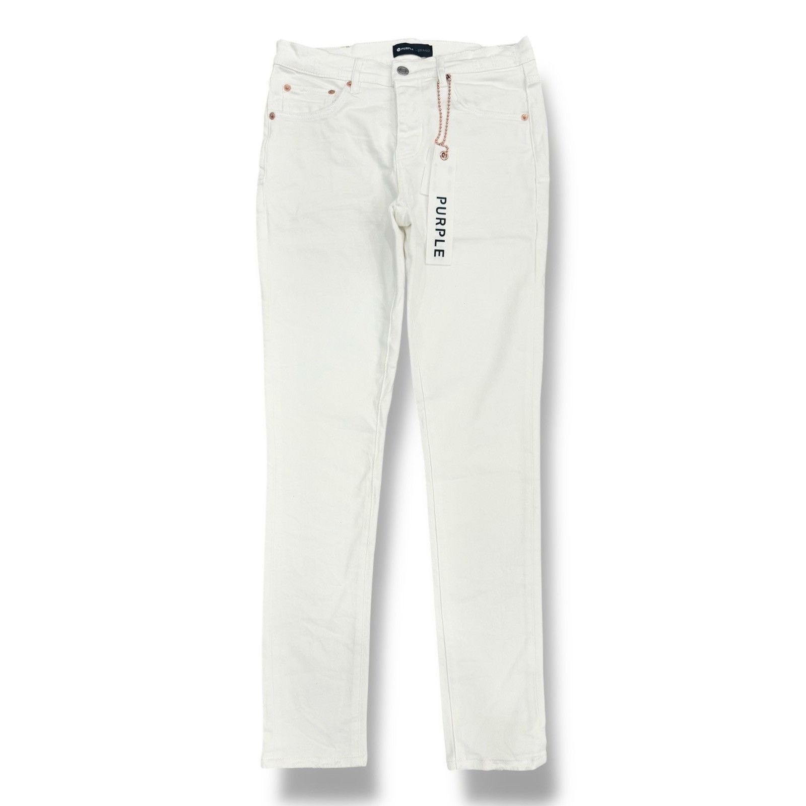 Purple × Purple Brand Purple Brand Jeans Mens Slim Fit Optic White