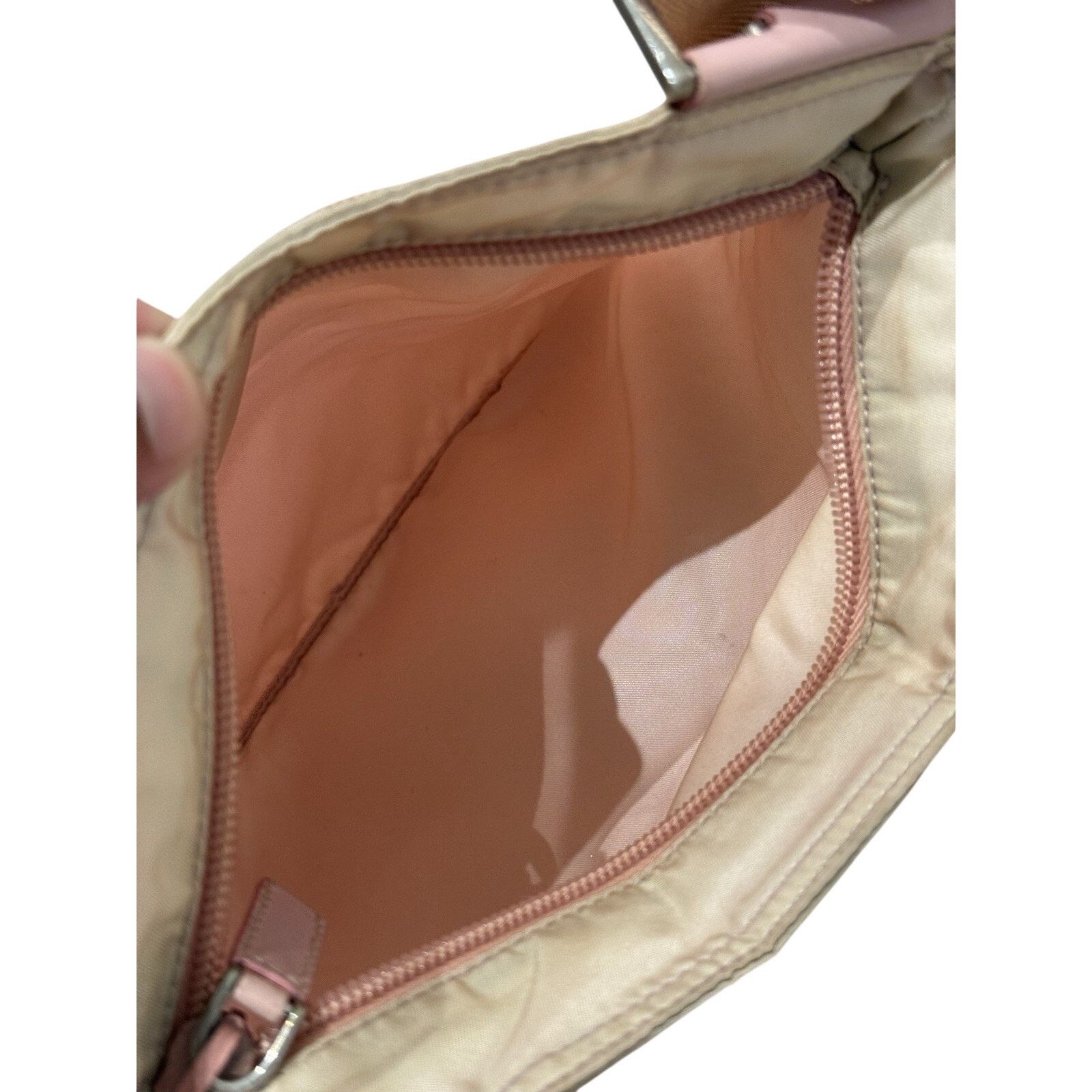 Prada Prada Pink Nylon Crossbody Bag Triangle Logo Size ONE SIZE - 3 Thumbnail