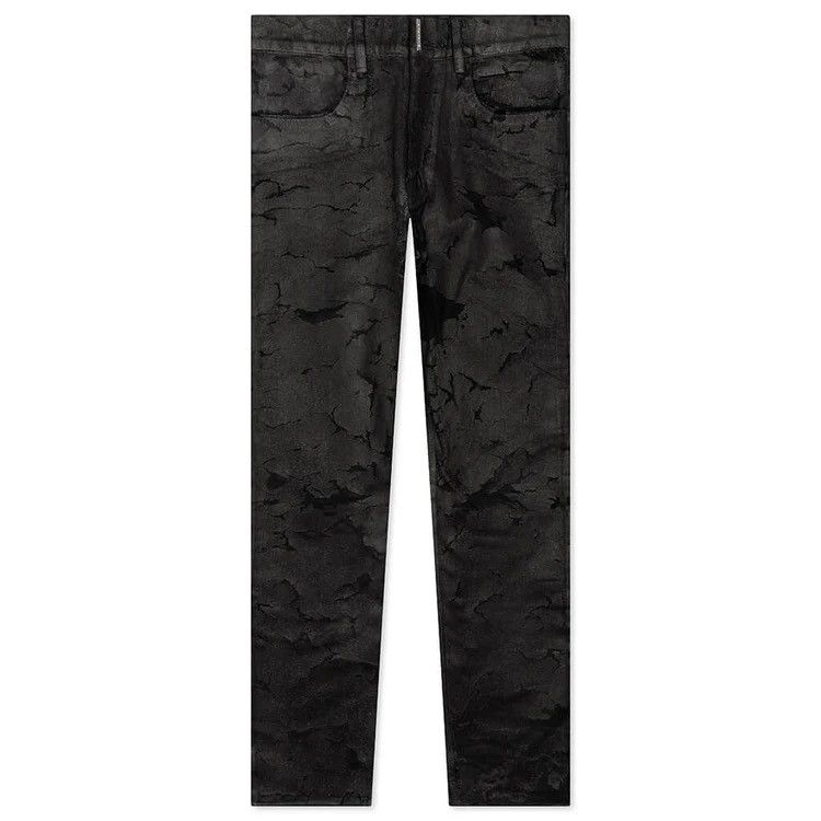 image of Givenchy Slim Fit Coated Trousers in Black, Men's (Size 34)