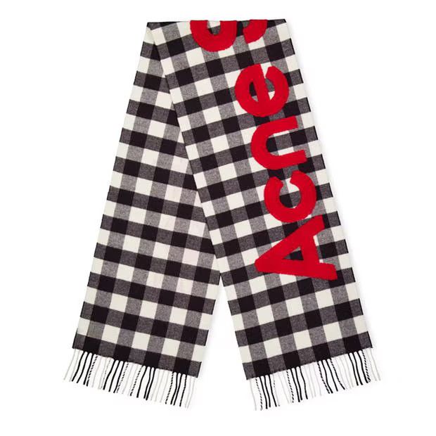 Acne Studios o1g2r1mq0825 Size: OS / Check Scarf in Multicolor Size ONE SIZE - 1 Thumbnail