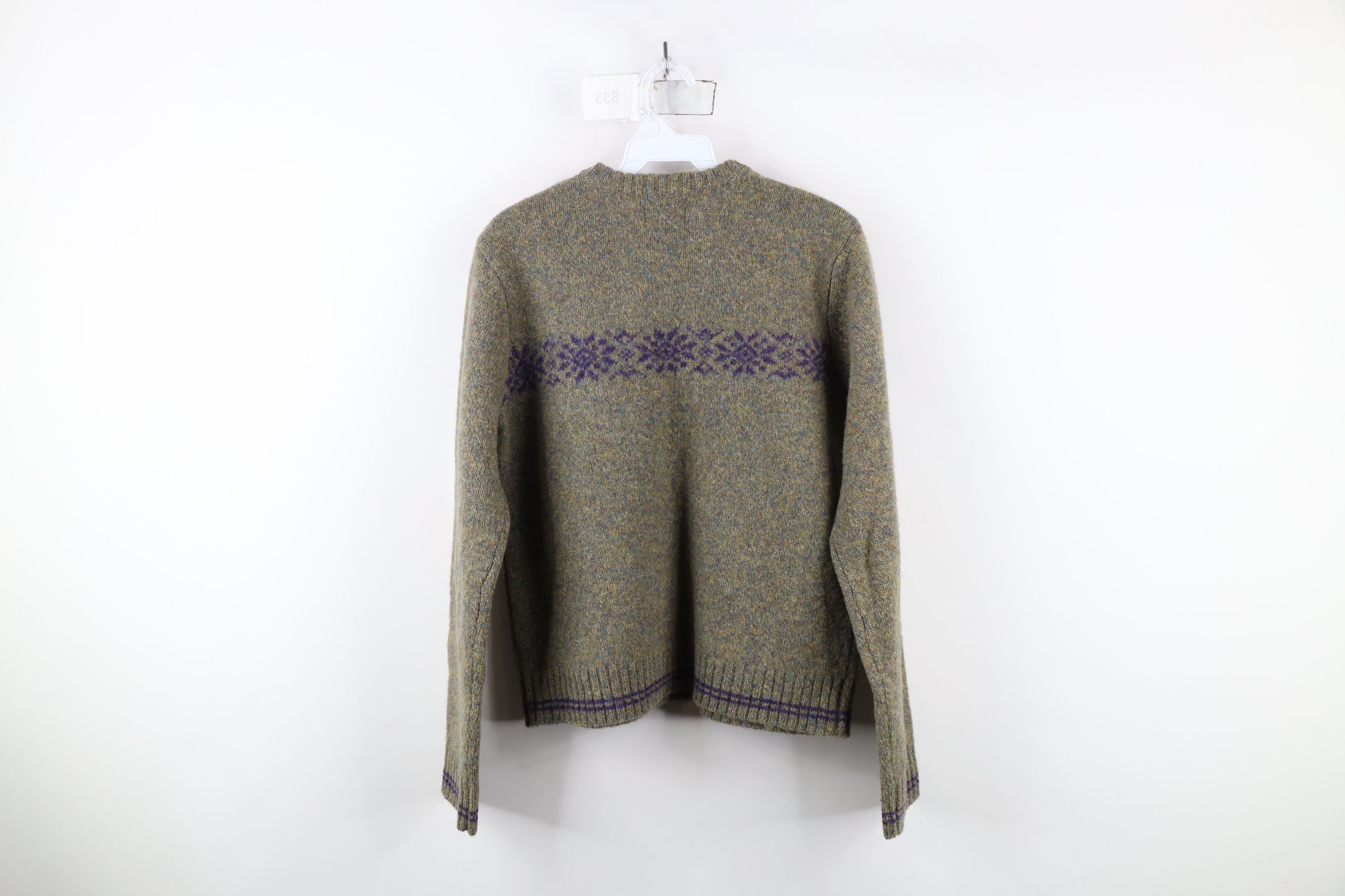 Abercrombie & Fitch × Vintage Vintage 90s Abercrombie & Fitch Wool Knit Fair Isle Sweater Size L / US 10 / IT 46 - 6 Thumbnail