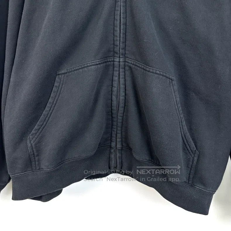 Balenciaga Balenciaga Black Embroidered Logo Zipper Hooded Sweatshirt Size US XS / EU 42 / 0 - 7 Thumbnail