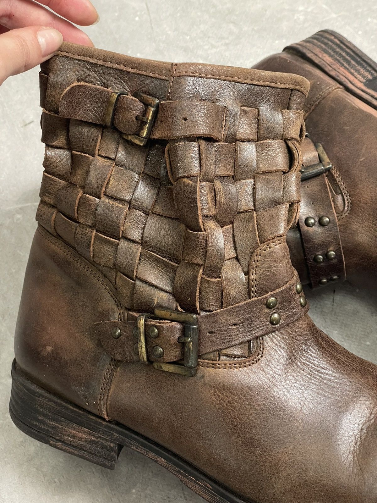 A.S.98 Ankle moto avant garde leather boots 90s A.S. 98 style Size US 8 / EU 41 - 8 Thumbnail