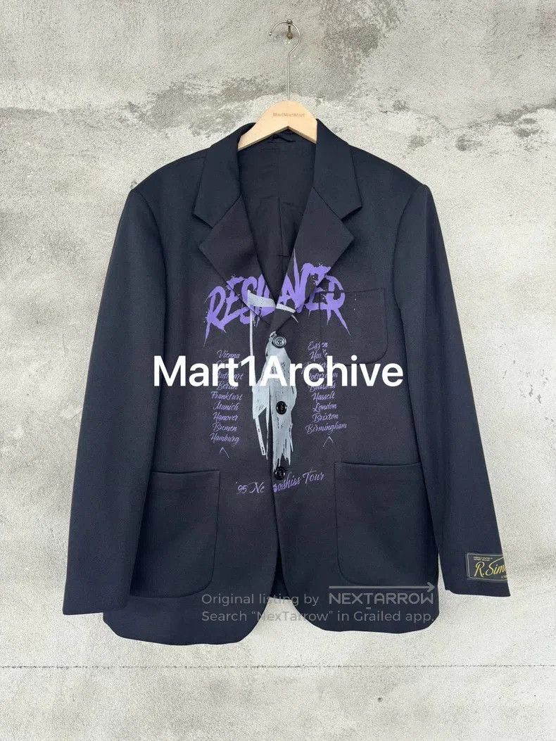 Raf Simons Stylish RAF SIMONS Graphic Suit Jacket. Size US M / EU 48-50 / 2 - 1 Thumbnail