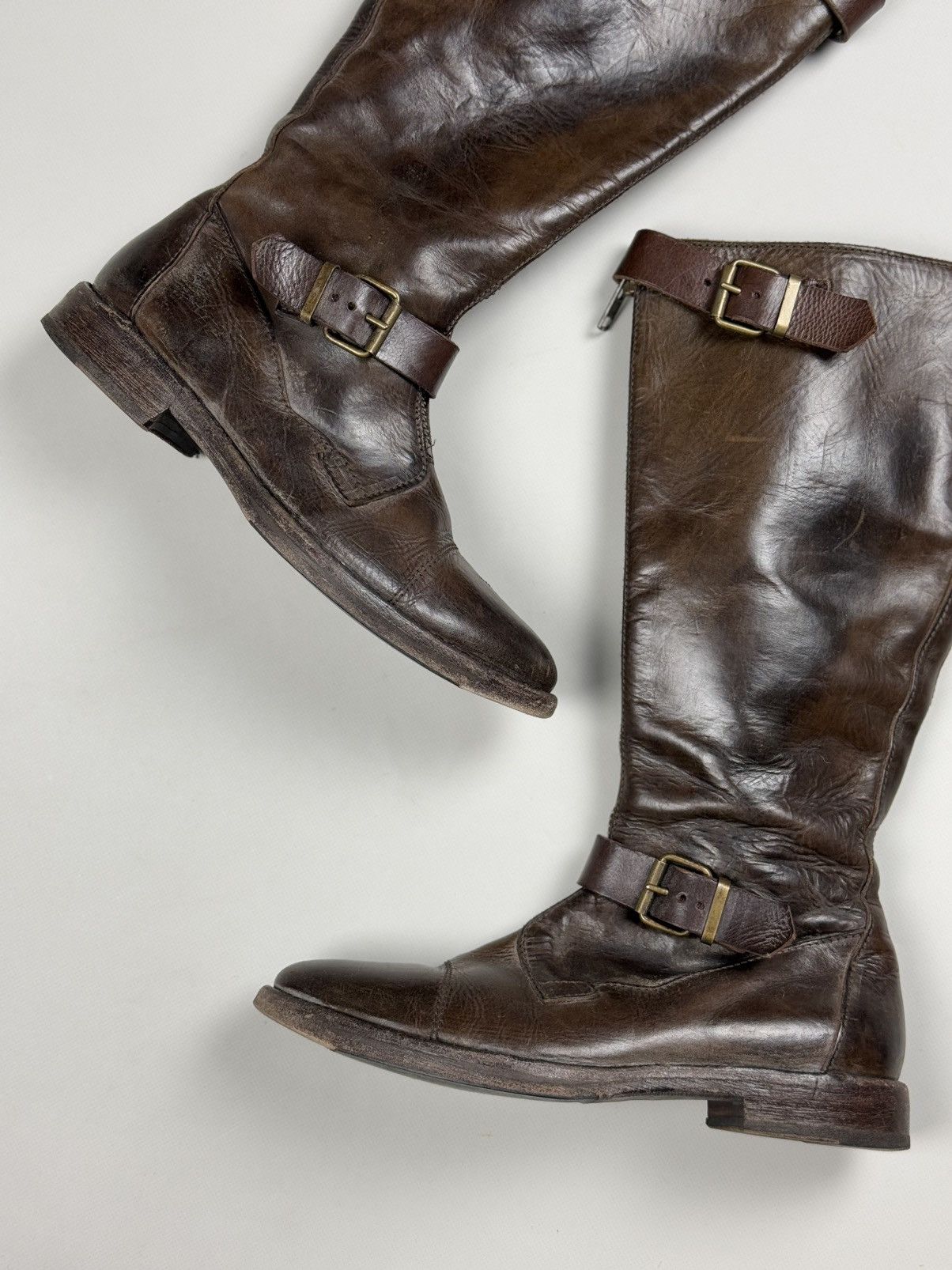 MoMA MOMA Ladies Avant-Garde Leather Full Zip High Boots Shoes Size US 8 / IT 38 - 3 Thumbnail