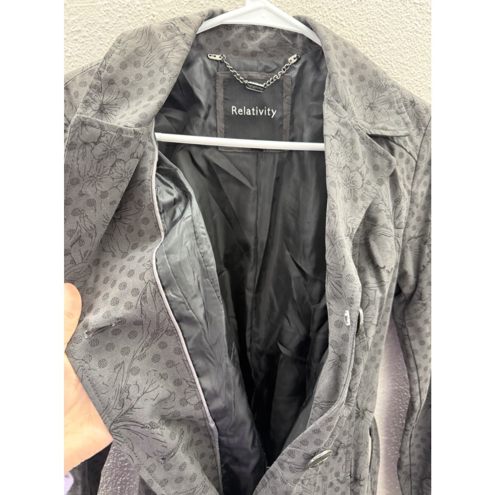 Vintage Relativity Jacket Size Small Black Floral Button Up NWTs Womens Size S / US 4 / IT 40 - 5 Thumbnail