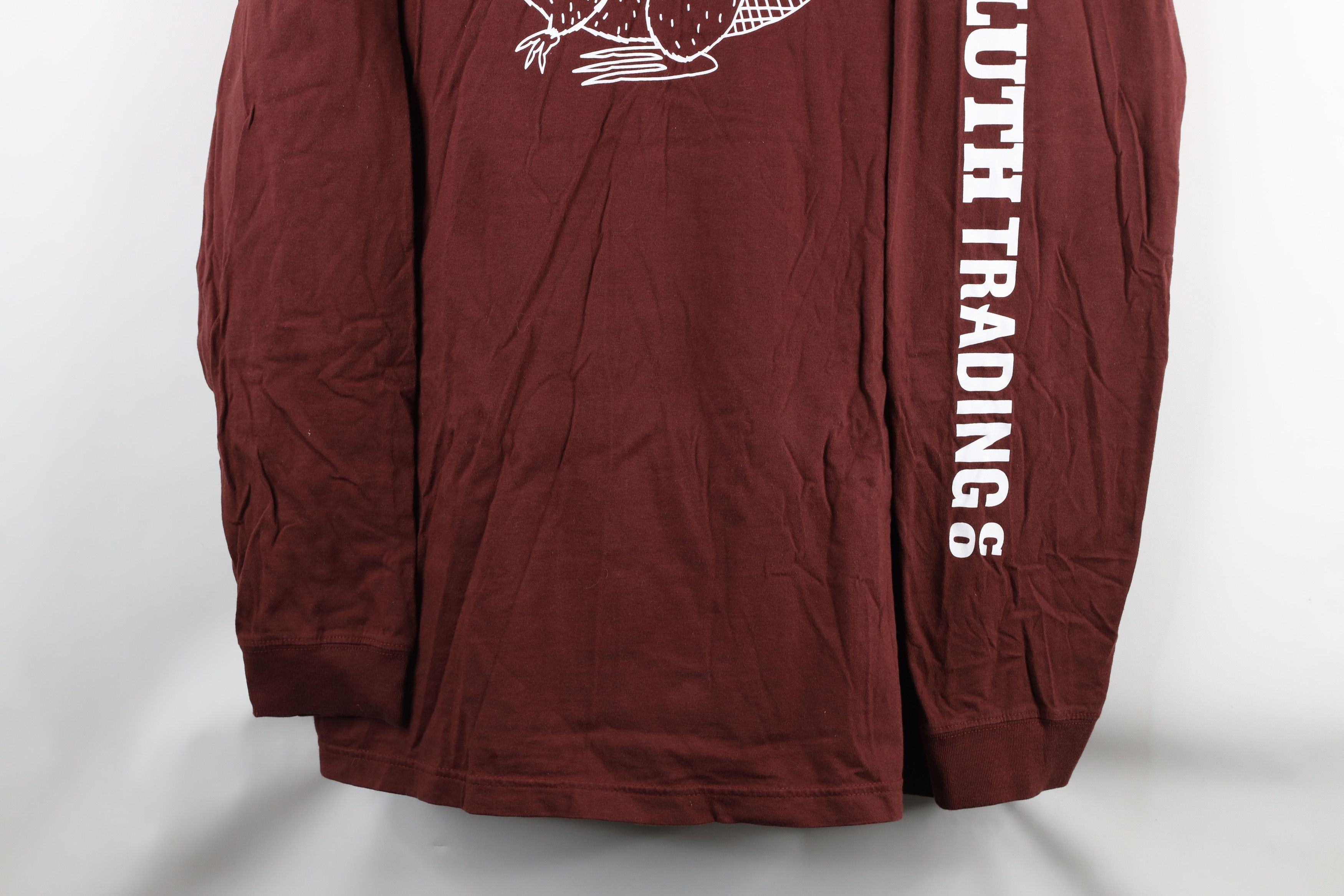 Duluth Trading Company × Vintage Duluth Trading Longtail Beaver Long Sleeve T-Shirt Burgundy Size US XL / EU 56 / 4 - 3 Thumbnail