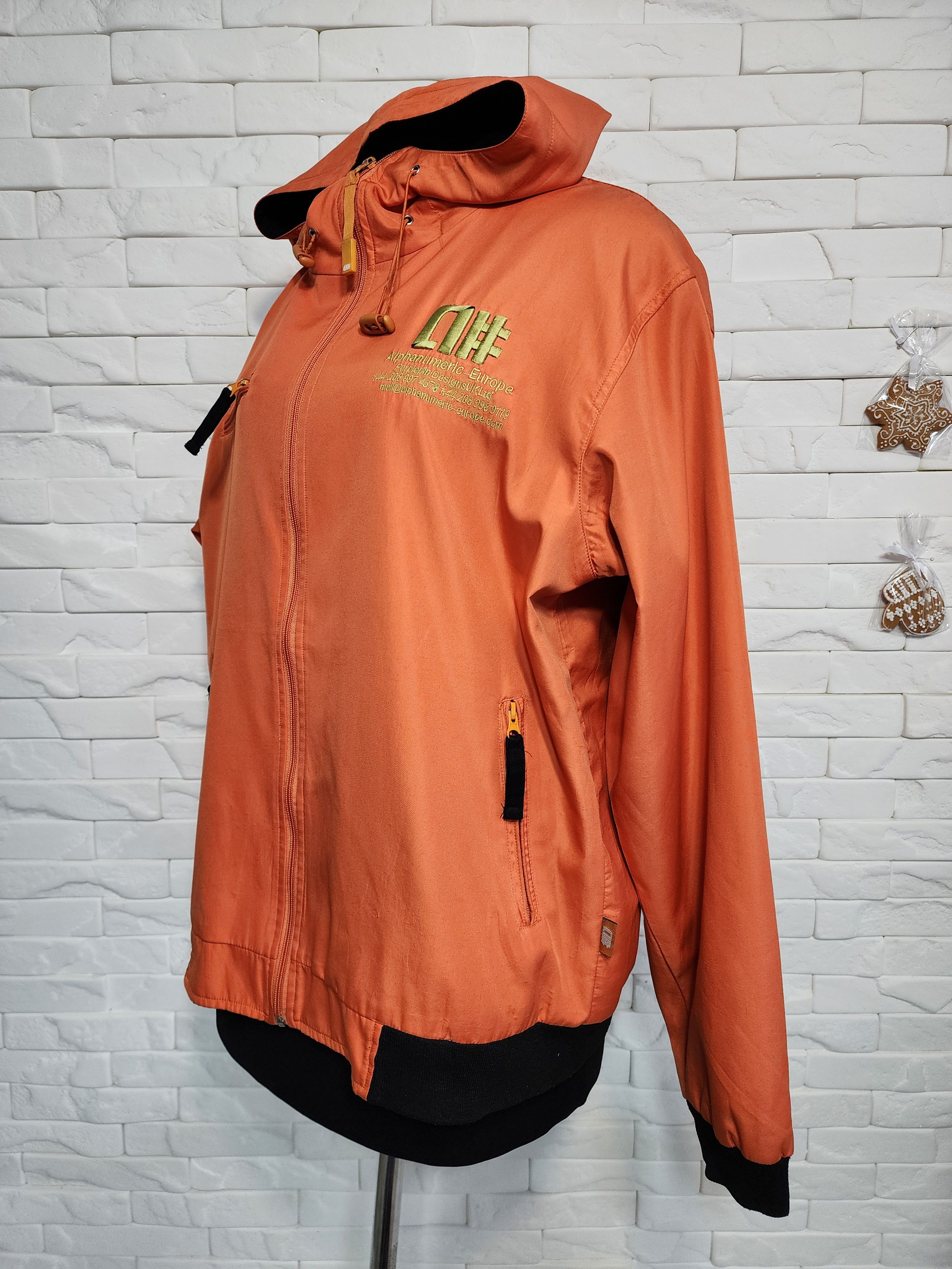 Other Men's Orange Zip-Up Hoodie: Warm Hooded Jacket Size US L / EU 52-54 / 3 - 2 Thumbnail