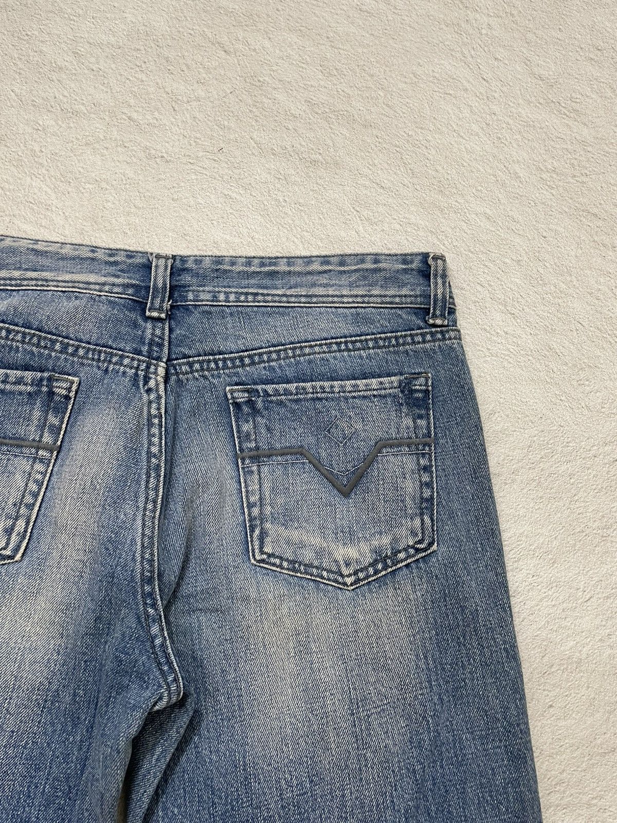 Kapital 2000s Diesel Flare Denim Washed Ripped Jeans Y2K ifsix LGB Size US 31 - 8 Thumbnail