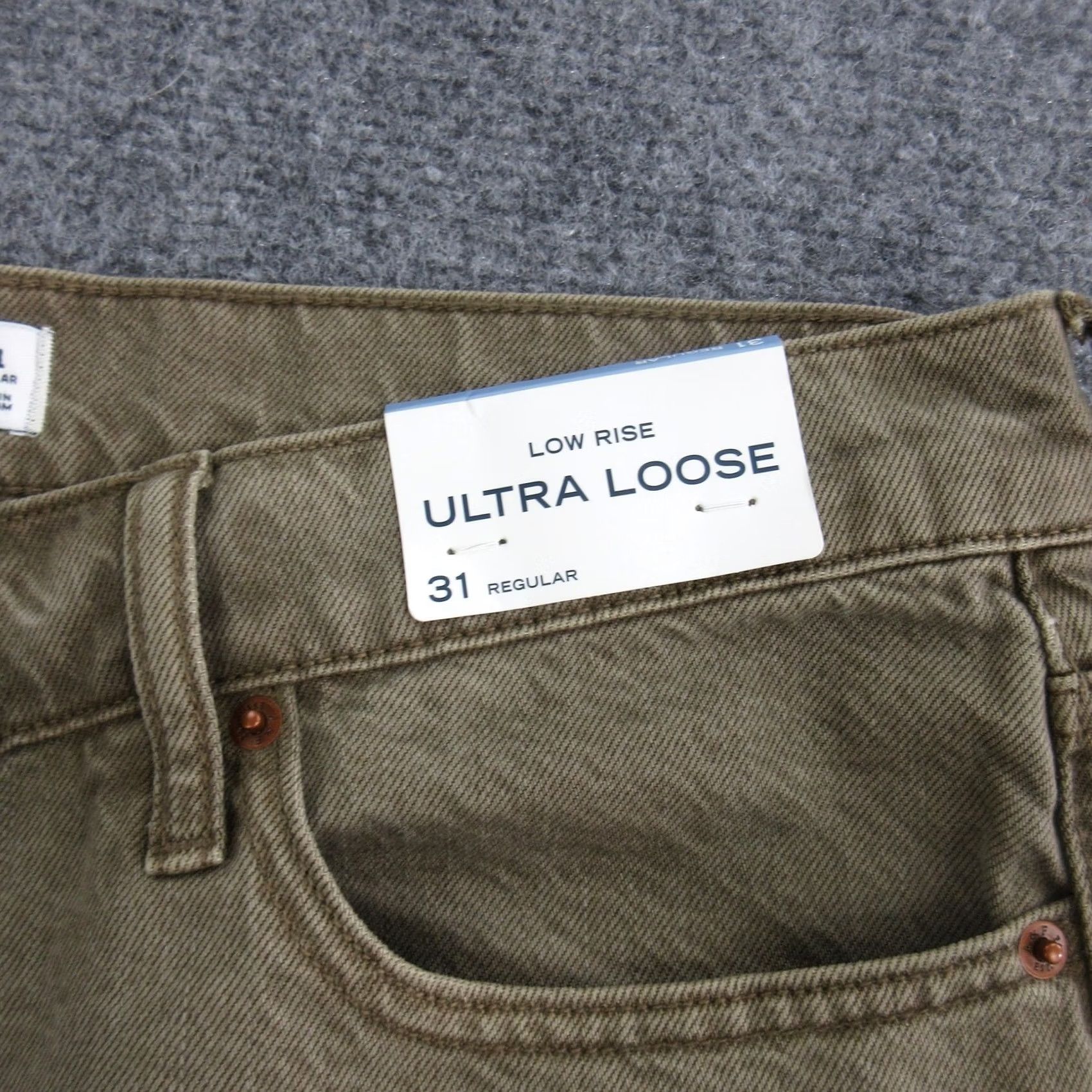 Abercrombie & Fitch Abercrombie & Fitch Jeans Womens 31x30 Beige Low Rise Ultra Loose Wide Leg Denim Size 24" / US 00 / IT 34 - 6 Thumbnail