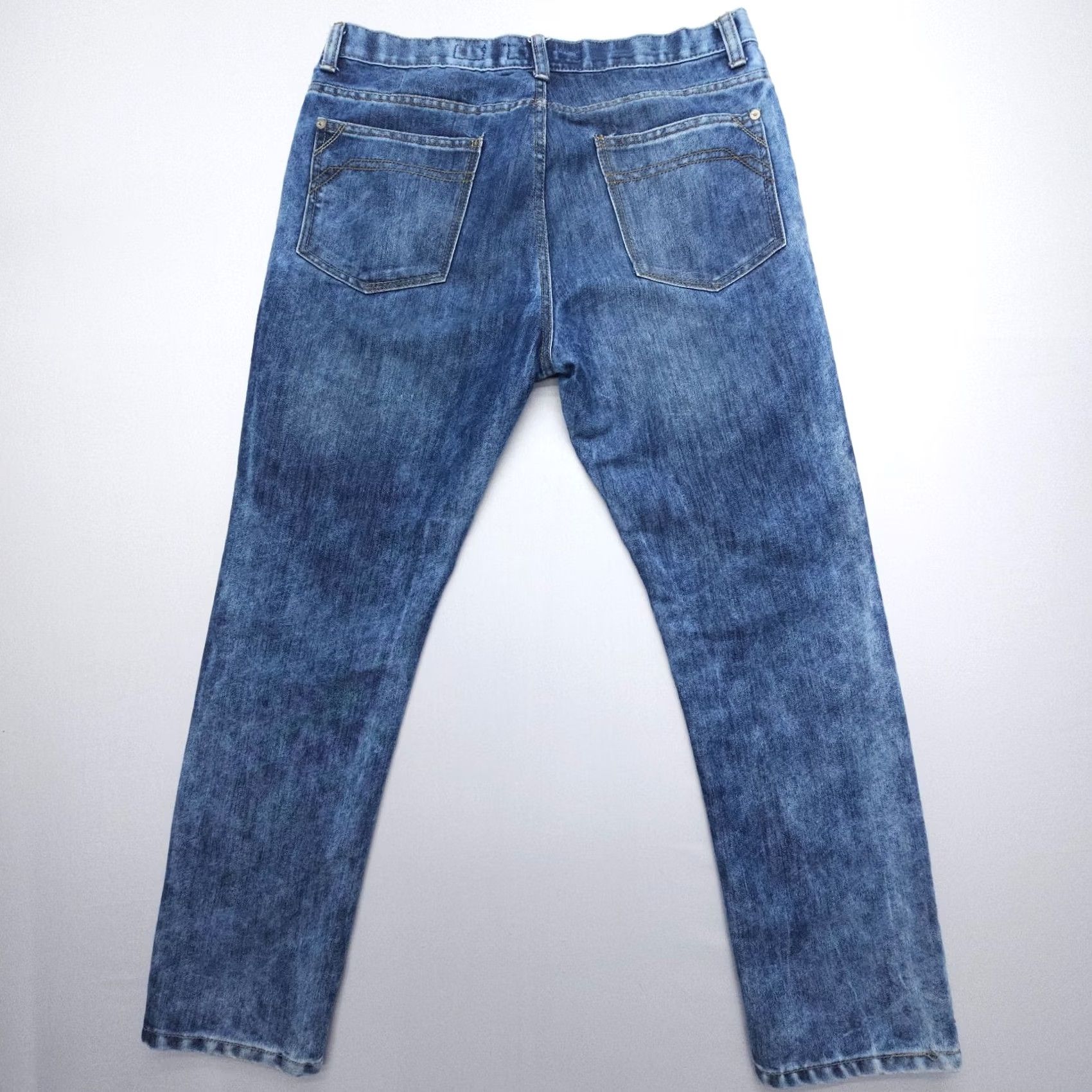 PD&C Paper Denim & Cloth PD&C Slim Straight Jeans Mens 36 x 30 Dark Wash Denim Blue 5-Pocket USA Size US 36 / EU 52 - 2 Thumbnail