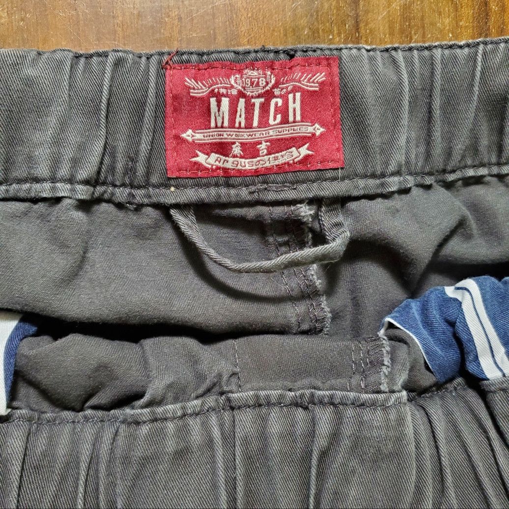 Other Match Men's 32x28" Pants Black 100% Cotton Elastic Waist Size US 32 / EU 48 - 6 Thumbnail