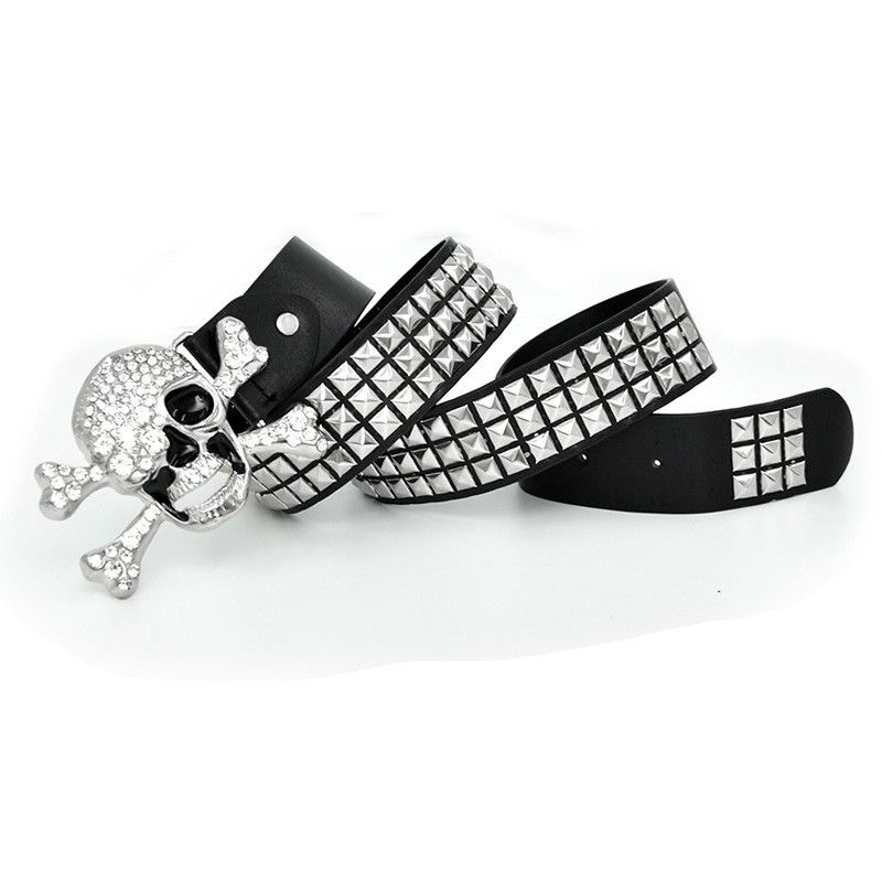 Japanese Brand Blink2 Skulls buckle with Stud Belt Size ONE SIZE - 2 Thumbnail