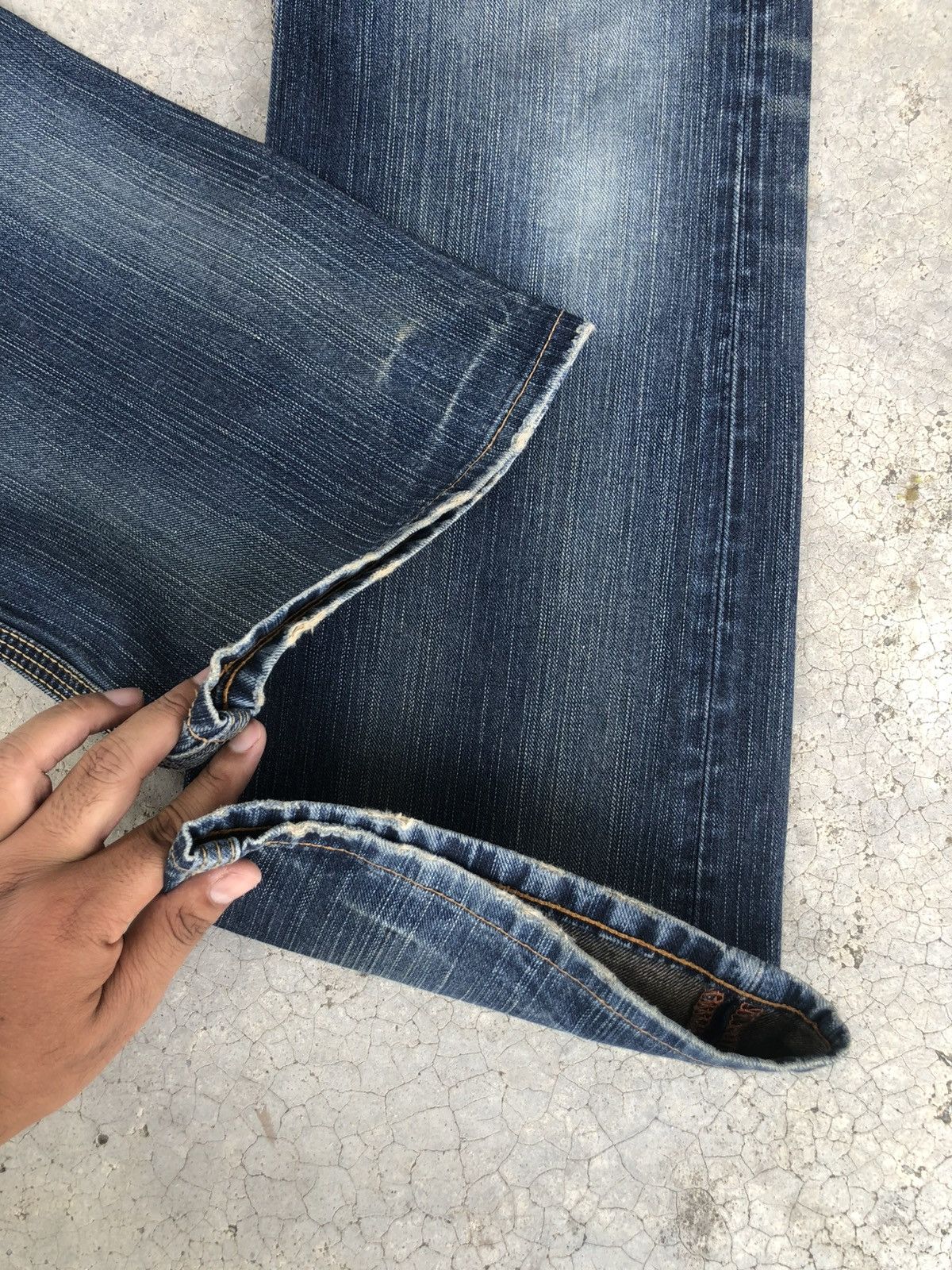 If Six Was Nine Edwin XVS Flared Jeans Bootcut Distressed Jeans Buckle back Size US 34 / EU 50 - 13 Thumbnail