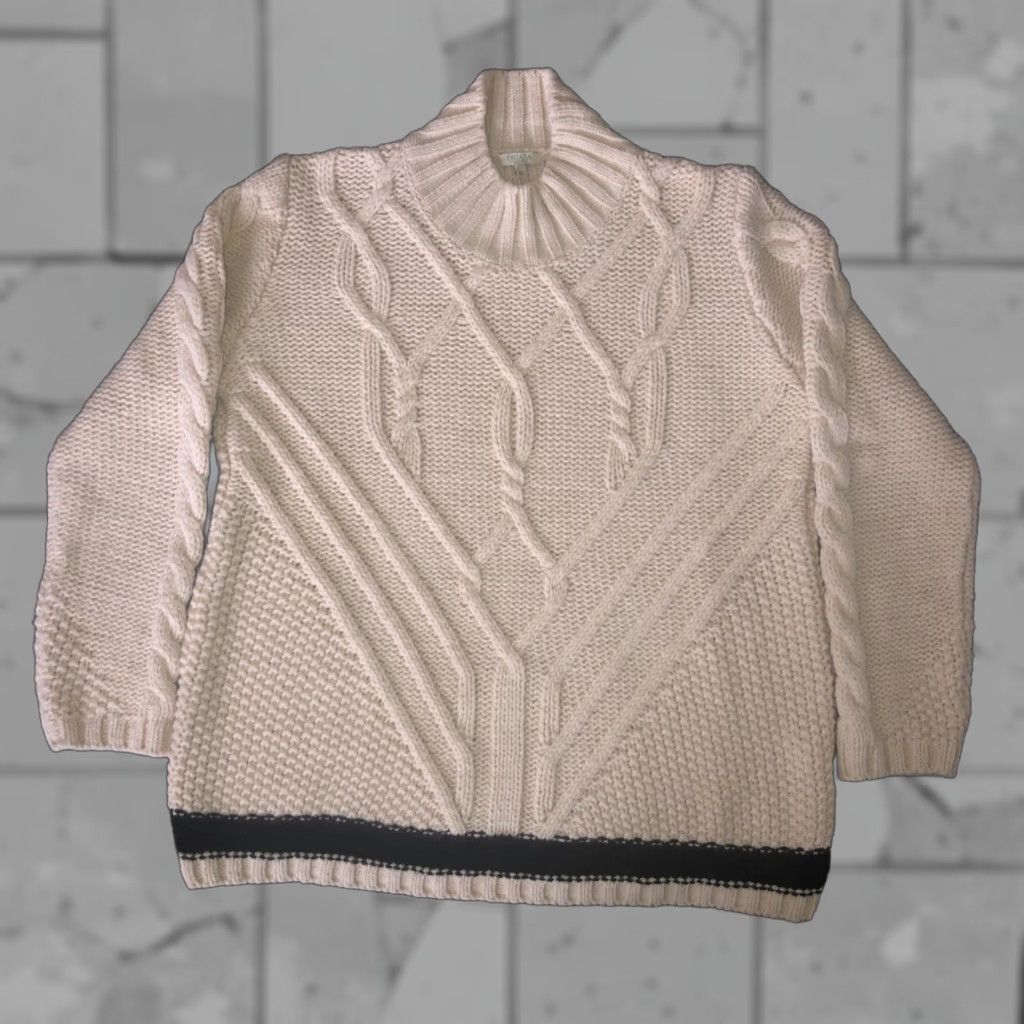 Vintage Oriana Acrylic Sweater Womens Size Medium Beige Long Sleeve Pullover M Size M / US 6-8 / IT 42-44 - 1 Thumbnail