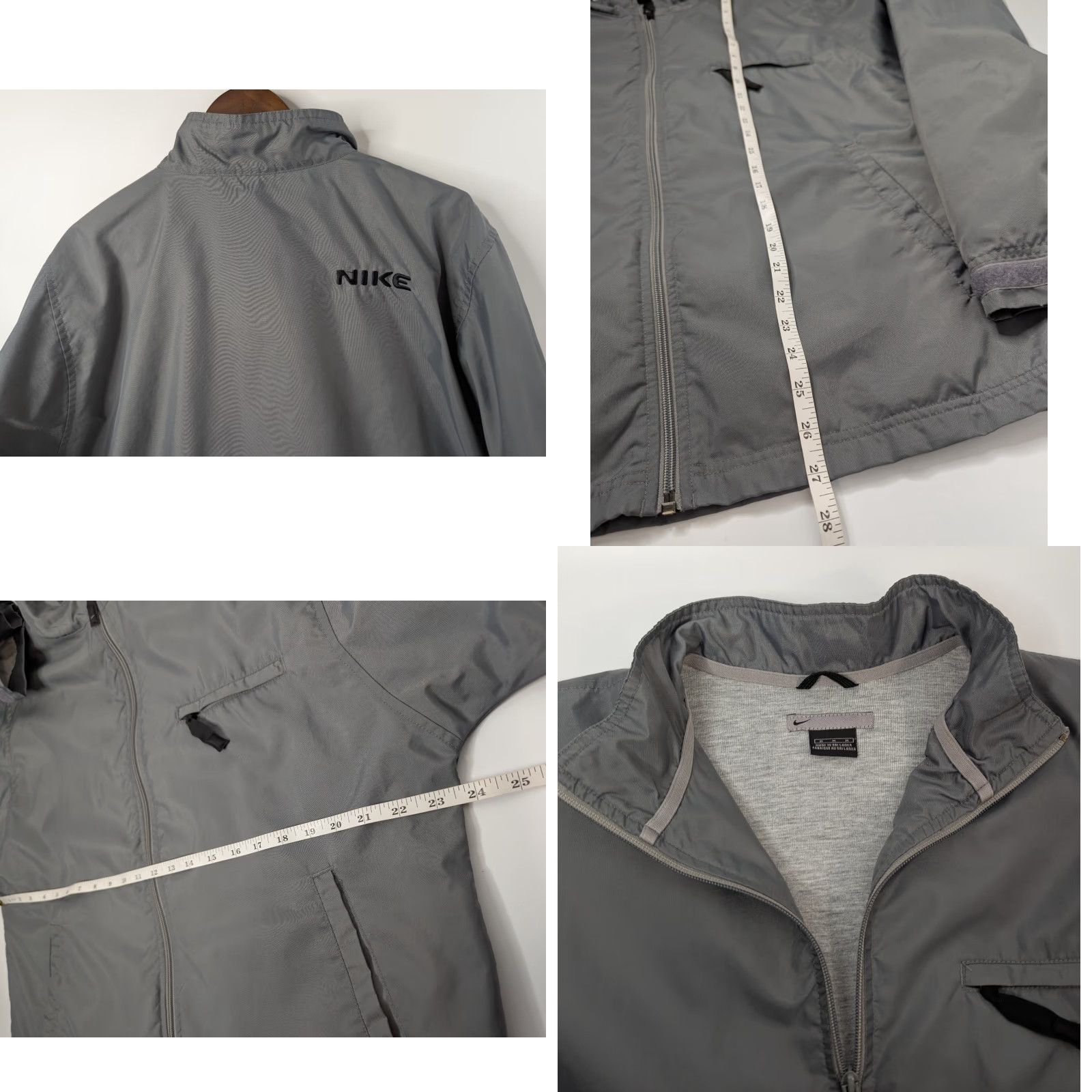 Nike VINTAGE Nike Gray Retro Windbreaker Full Zip Jacket M Adults 90s Nike Windbreaker Gray Full Zip Mens Jacket Size US M / EU 48-50 / 2 - 8 Thumbnail