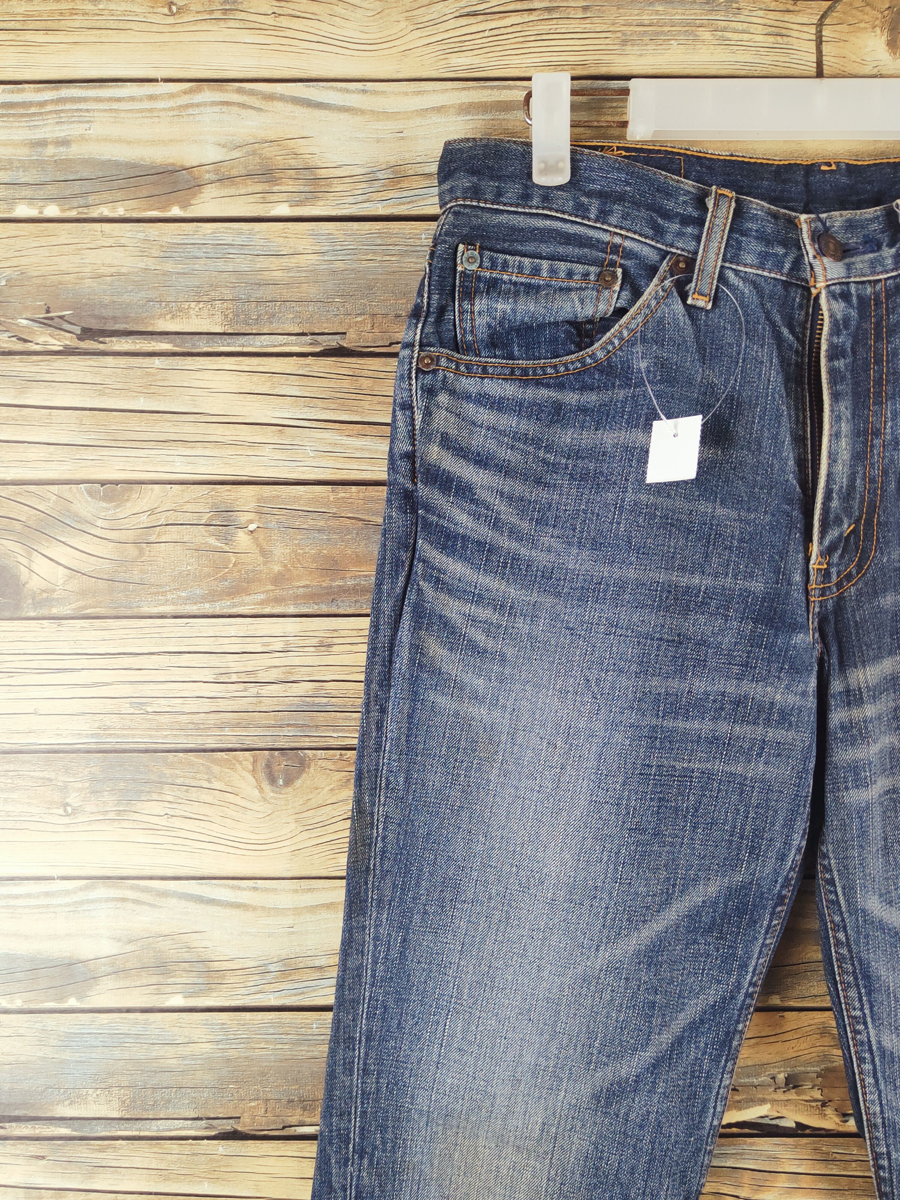 Levi's Levi's Dark Blue Distressed Ripped Jeans #S2806 Size US 32 / EU 48 - 3 Thumbnail