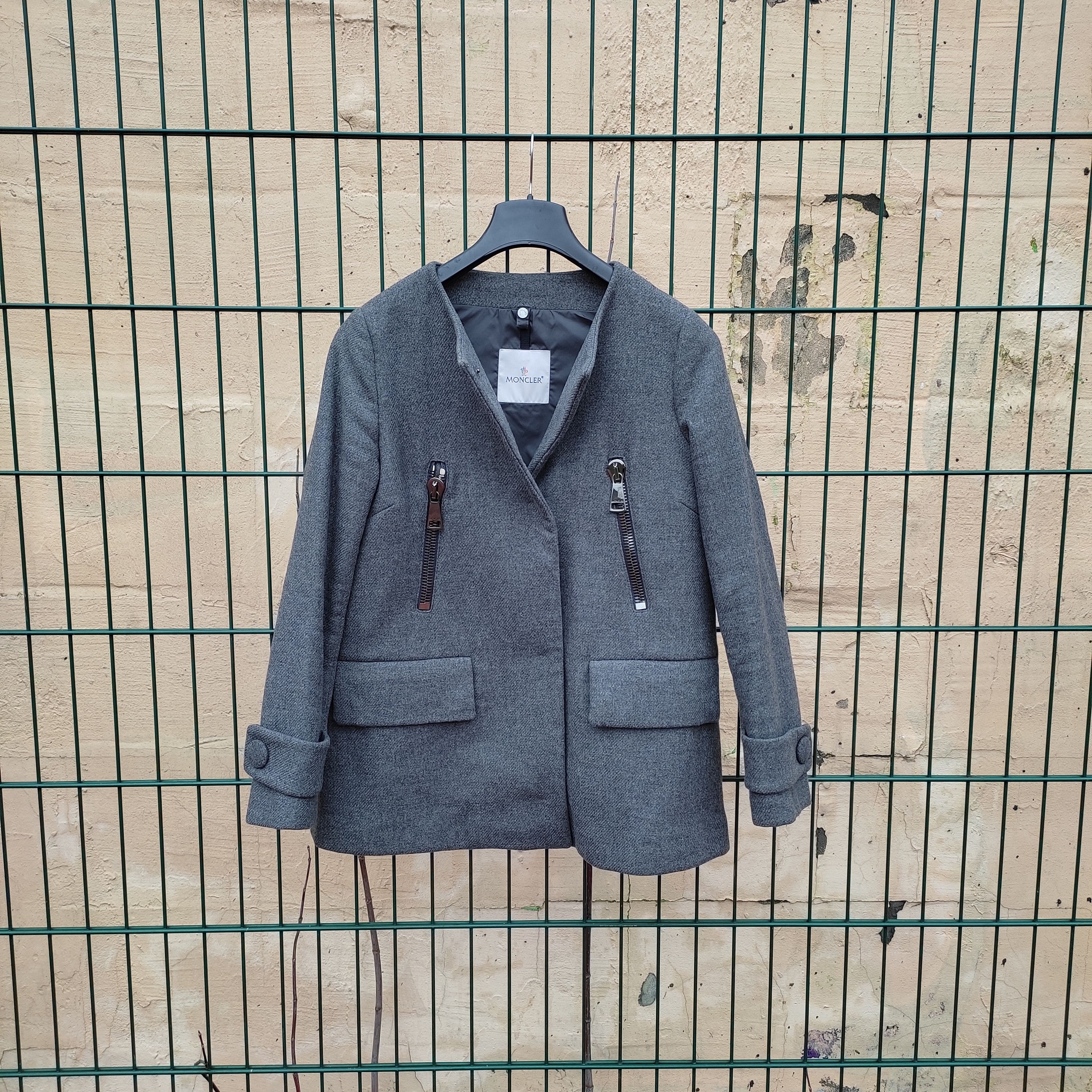 Moncler Womens Moncler Euphemia Giubbotto Wool Coat Jacket Blazer Size S / US 4 / IT 40 - 1 Thumbnail