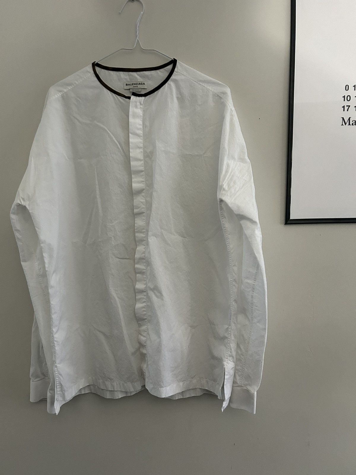 Balenciaga Balenciaga SS16 Colarless Button Up Shirt Size US L / EU 52-54 / 3 - 1 Thumbnail