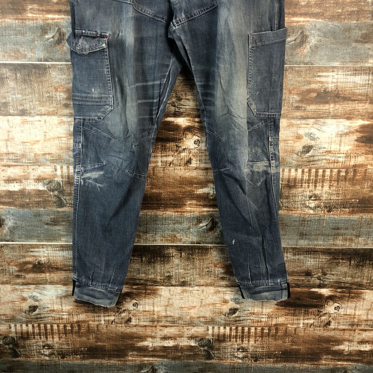 Japanese Brand Field Core Blue Distressed Denim Pants #A2106 Size US 32 / EU 48 - 6 Thumbnail