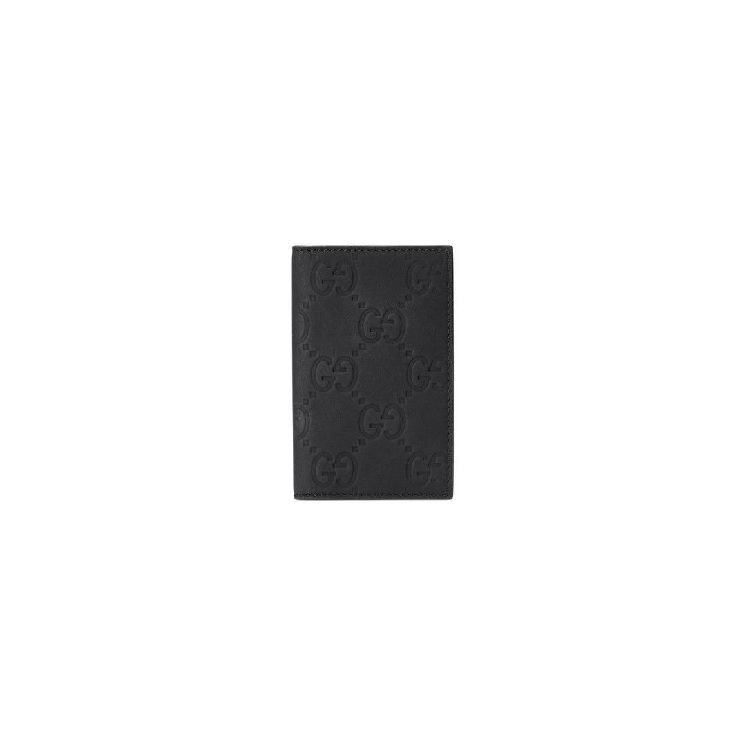 Gucci oc11z1225 Size: OS / GG Rubber Effect Long Card Case Black Size ONE SIZE - 1 Preview