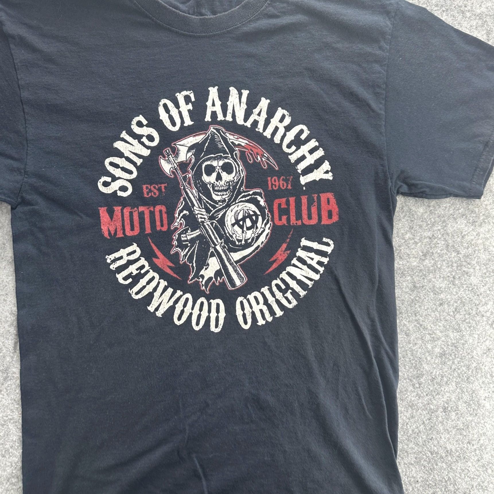 Vintage Sons of Anarchy Shirt Mens M Black - Redwood Original Moto Club TV Show Graphic Tee (Crew Neck, Short Sleeve) Size US M / EU 48-50 / 2 - 3 Thumbnail
