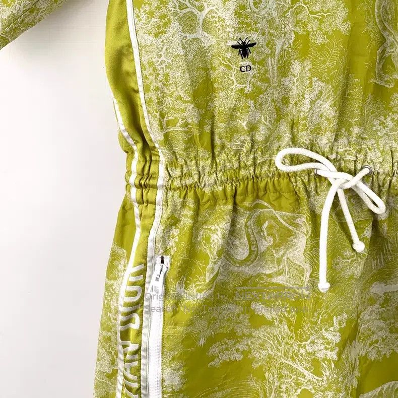 Dior Dior Light green animal jungle print hooded semi-zipper sh Size S / US 4 / IT 40 - 4 Thumbnail