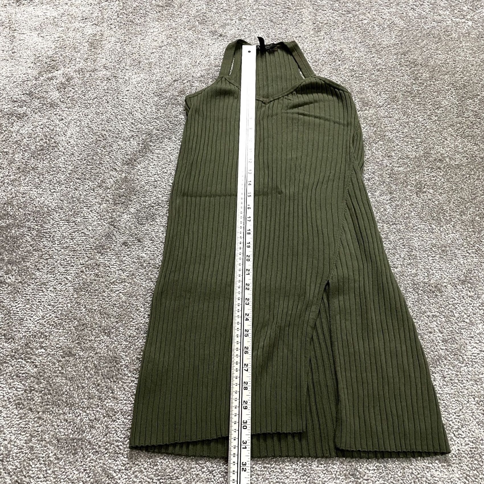 Bcbgmaxazria BCBGMAXAZRIA Green Ribbed Stretch Miri Dress womens XS Bodycon Shift Knee Size XS / US 0-2 / IT 36-38 - 6 Thumbnail